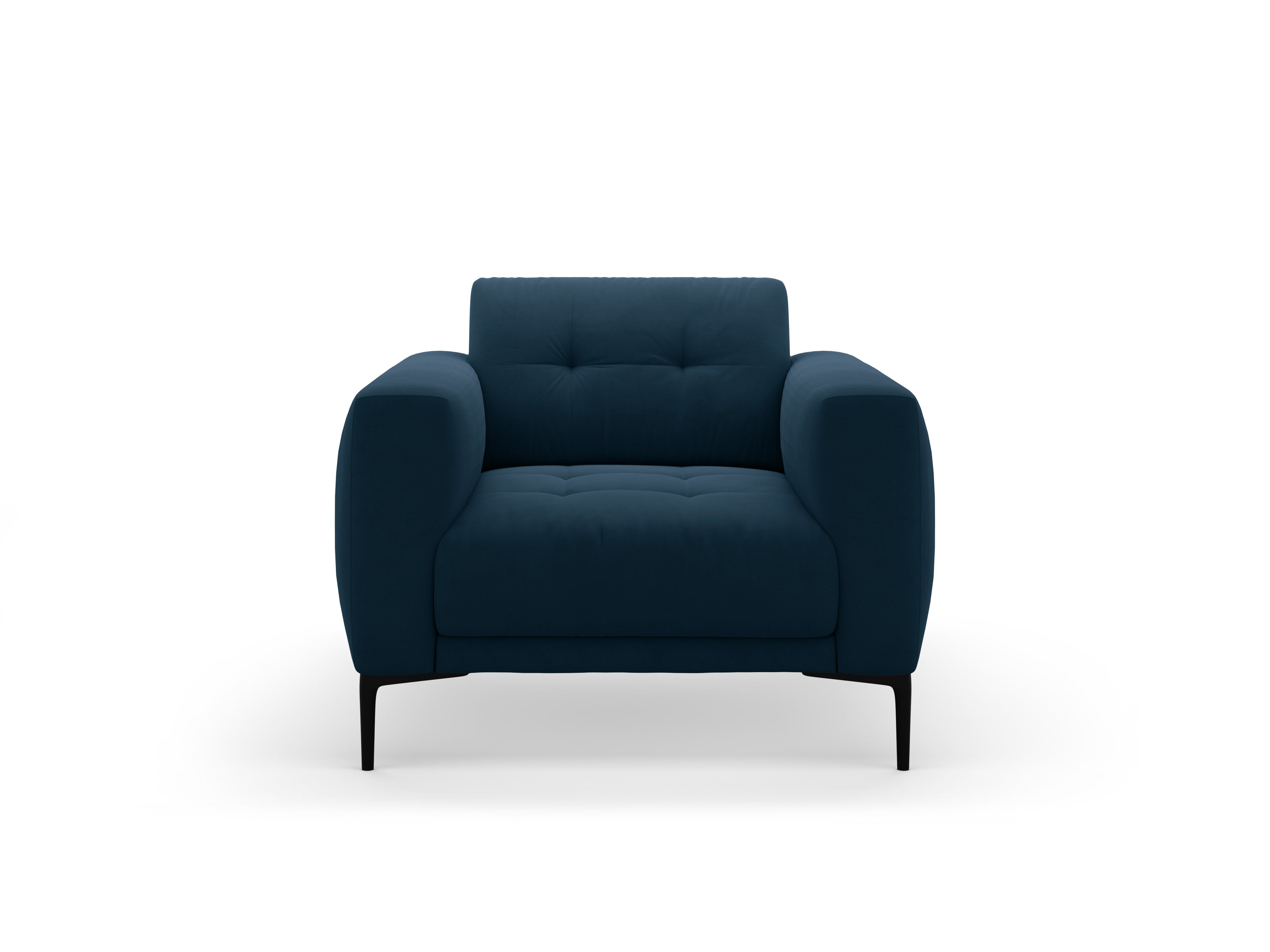Fluwelen fauteuil BEMY koninklijk blauw