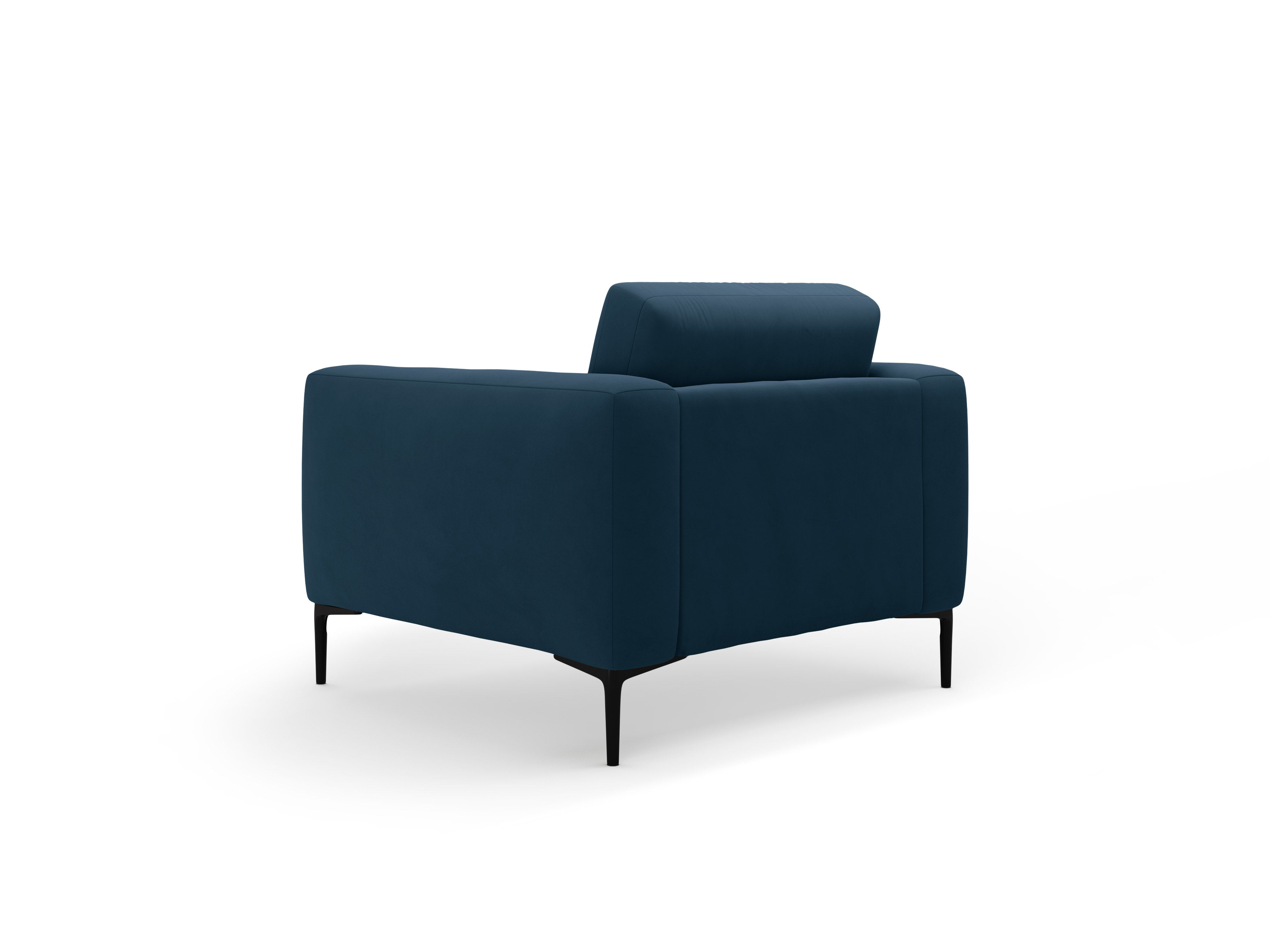 Fluwelen fauteuil BEMY koninklijk blauw