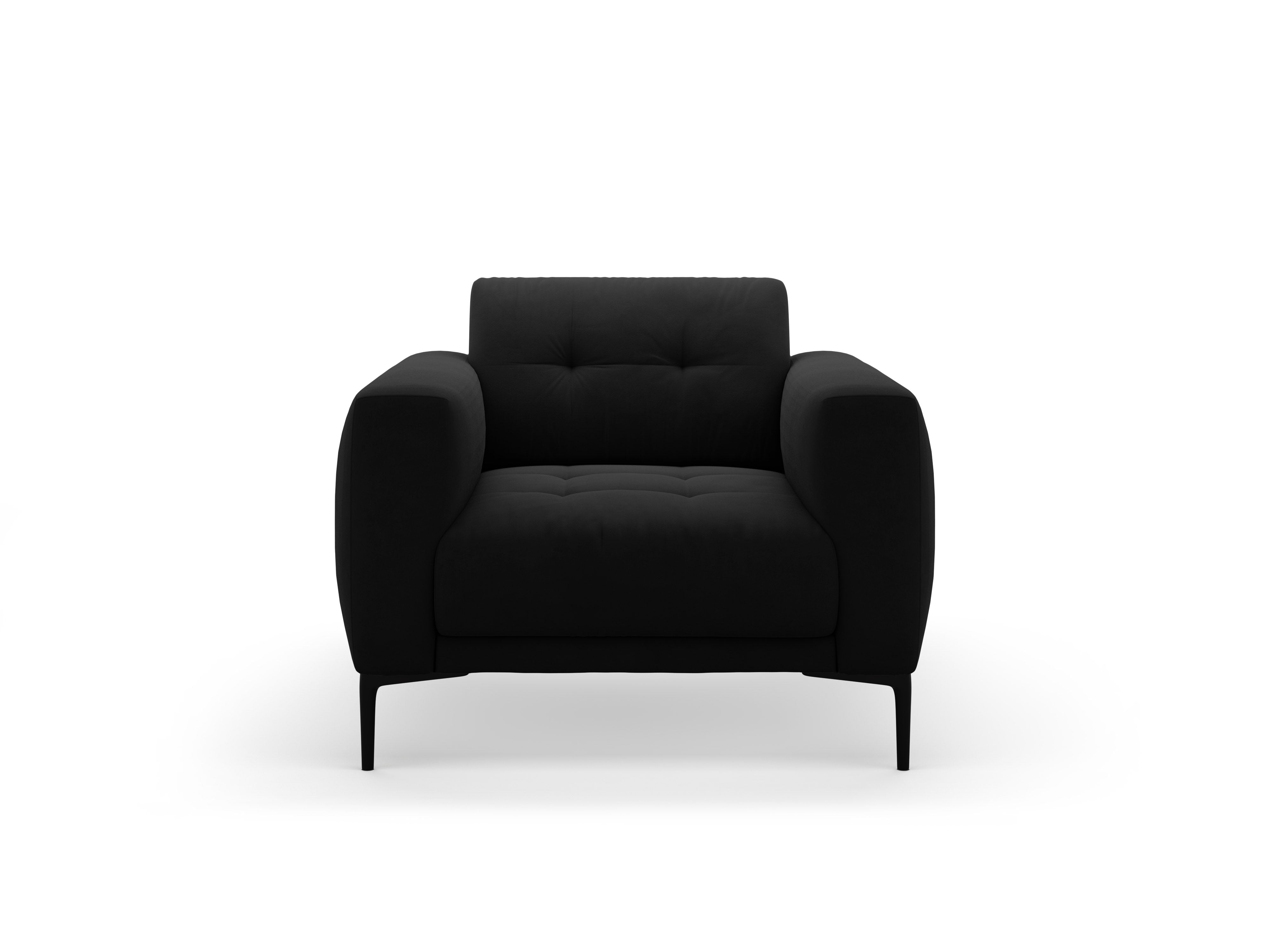 Fluwelen fauteuil BEMY zwart