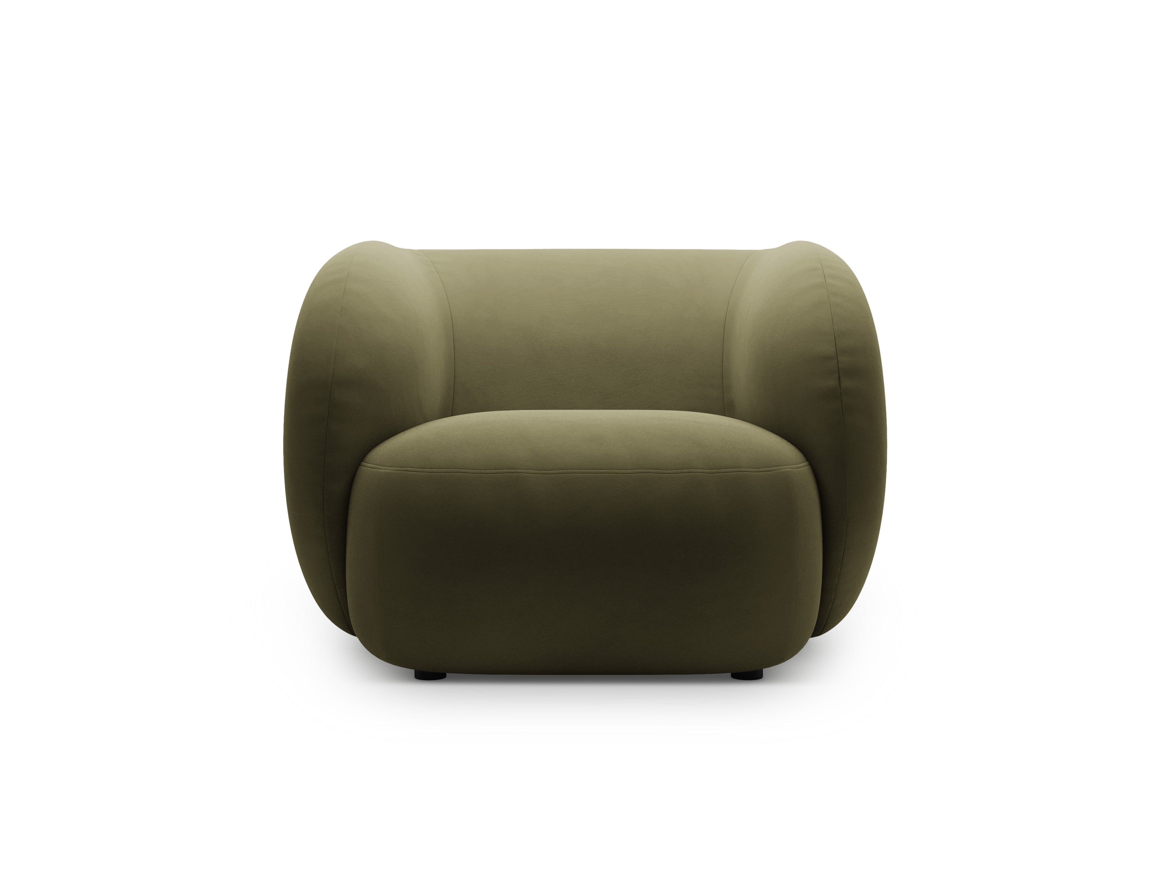 Fluwelen fauteuil KATE groen