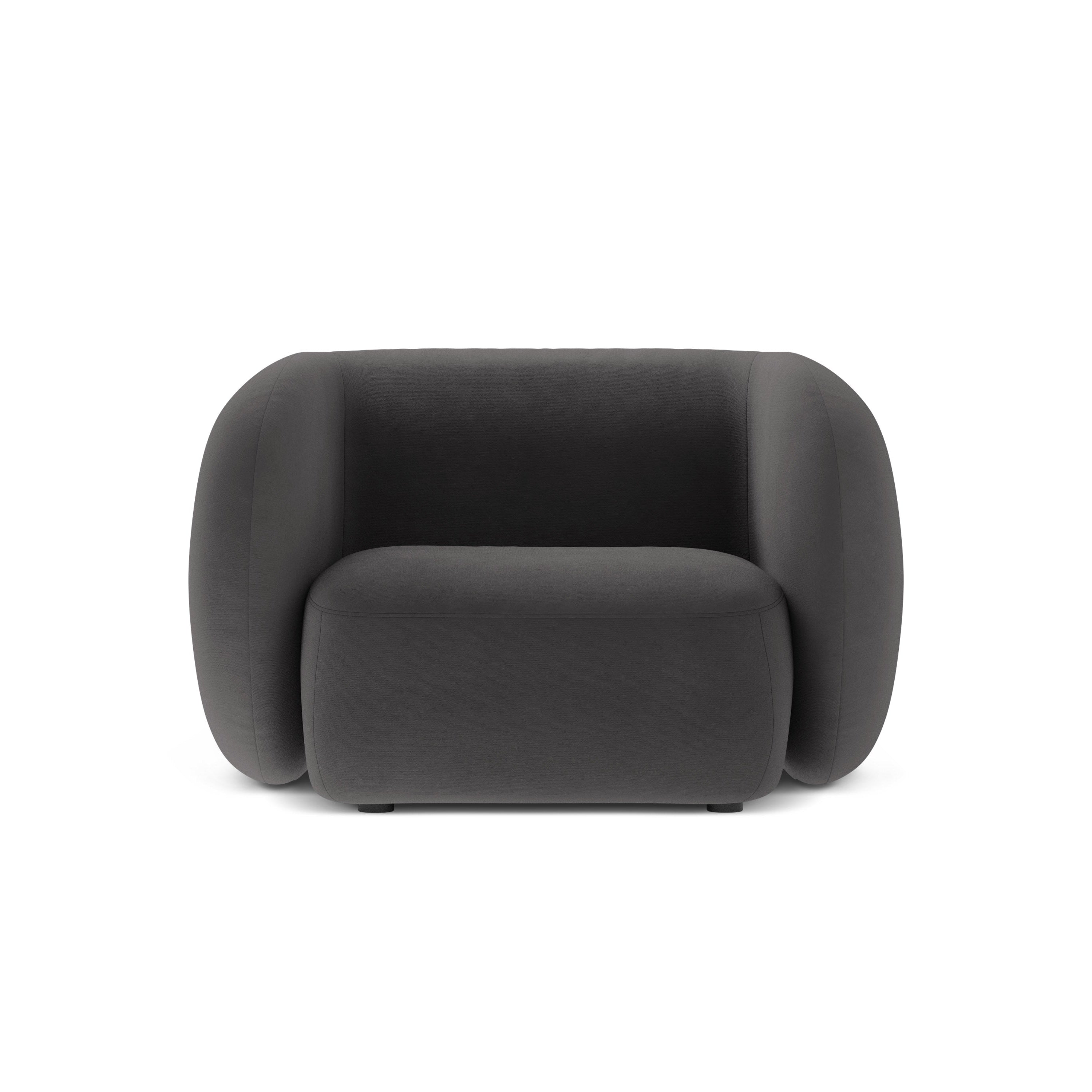 Fluwelen fauteuil KATE donkergrijs