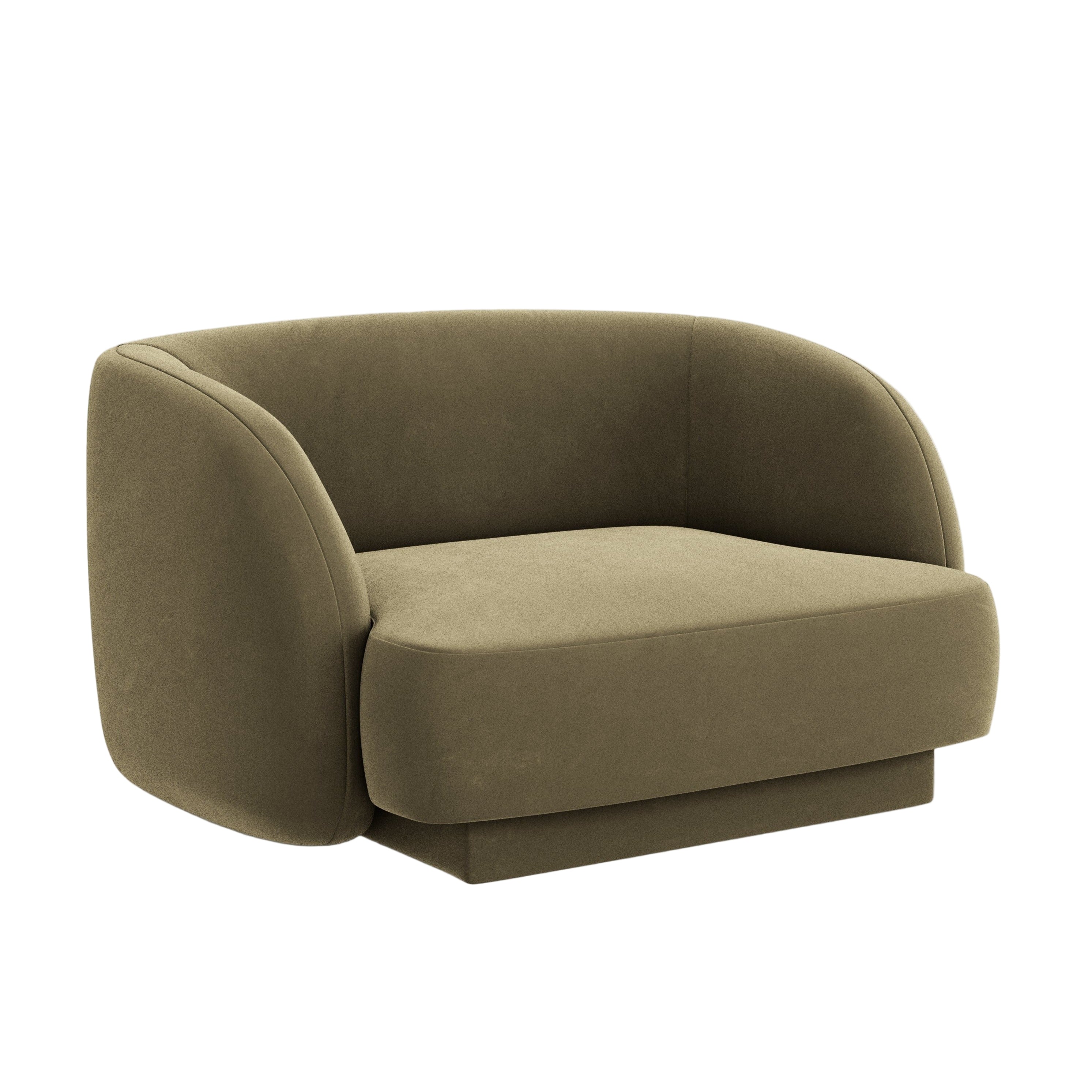 Fotel aksamitny MILEY zielony Micadoni Eye on Design