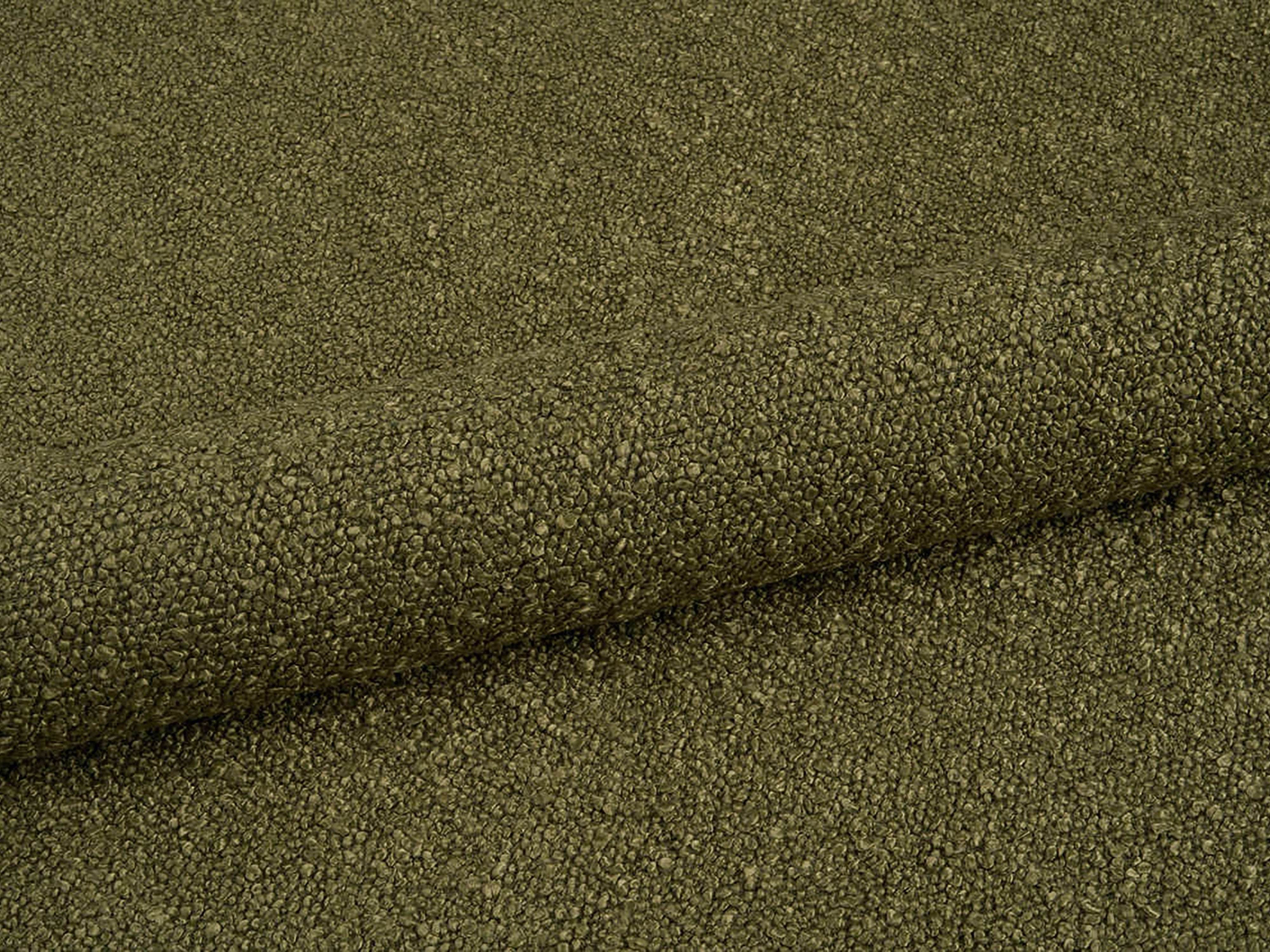 Bett LINEA dunkles olivgrünes Boucle