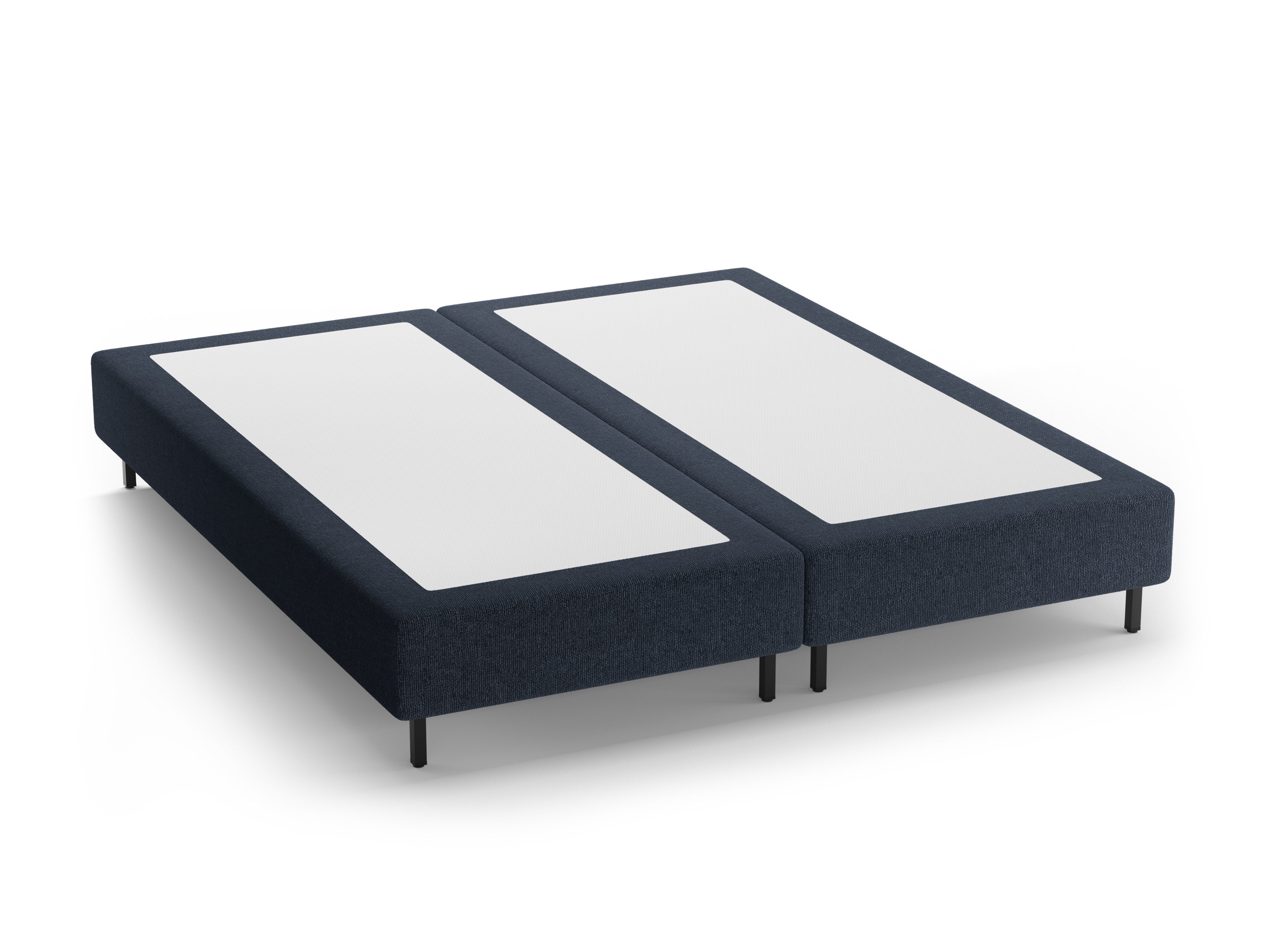 Bed WHALE zeeblauw chenille