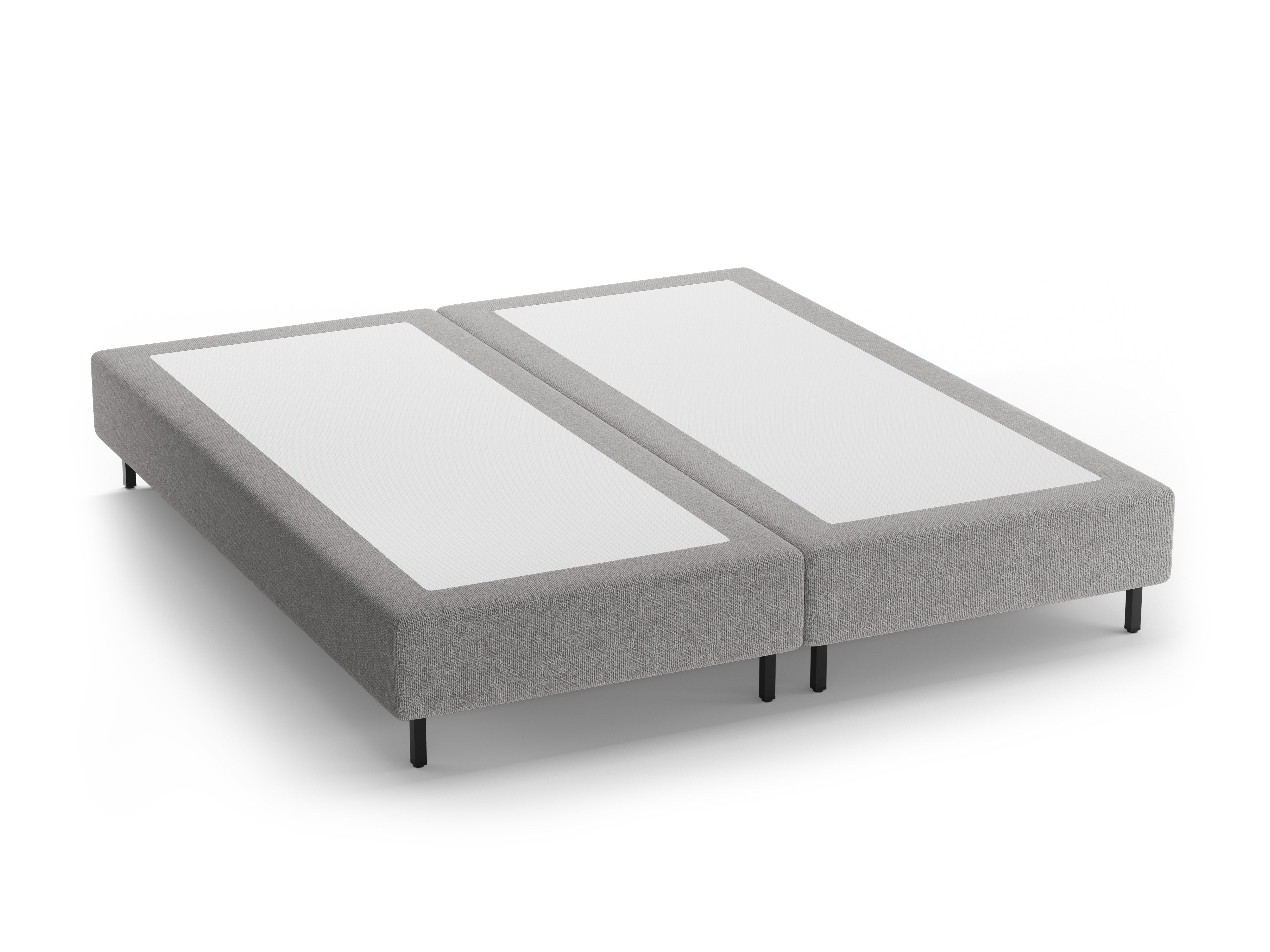 Bed WHALE lichtgrijs chenille