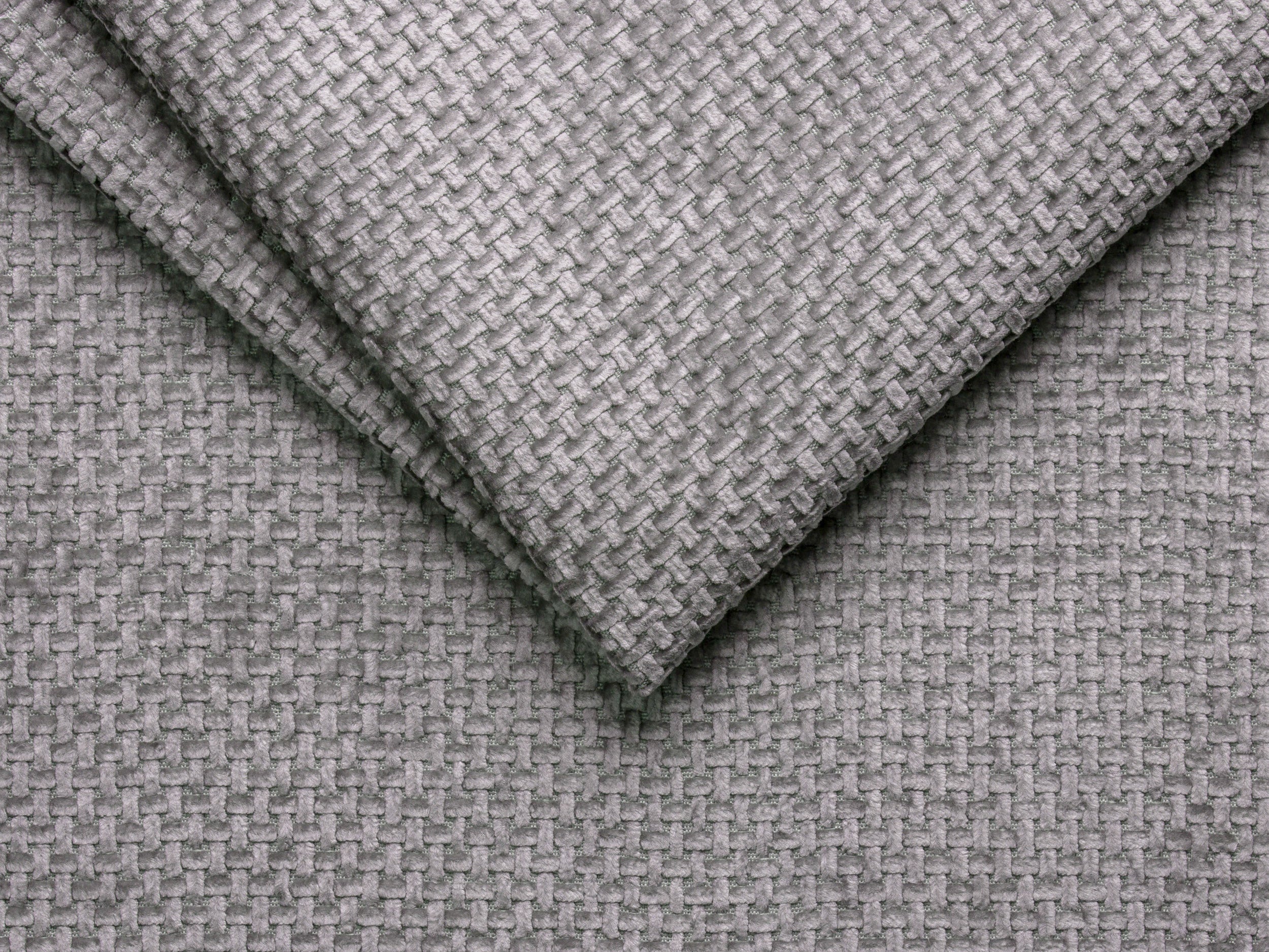 Bed WHALE lichtgrijs chenille