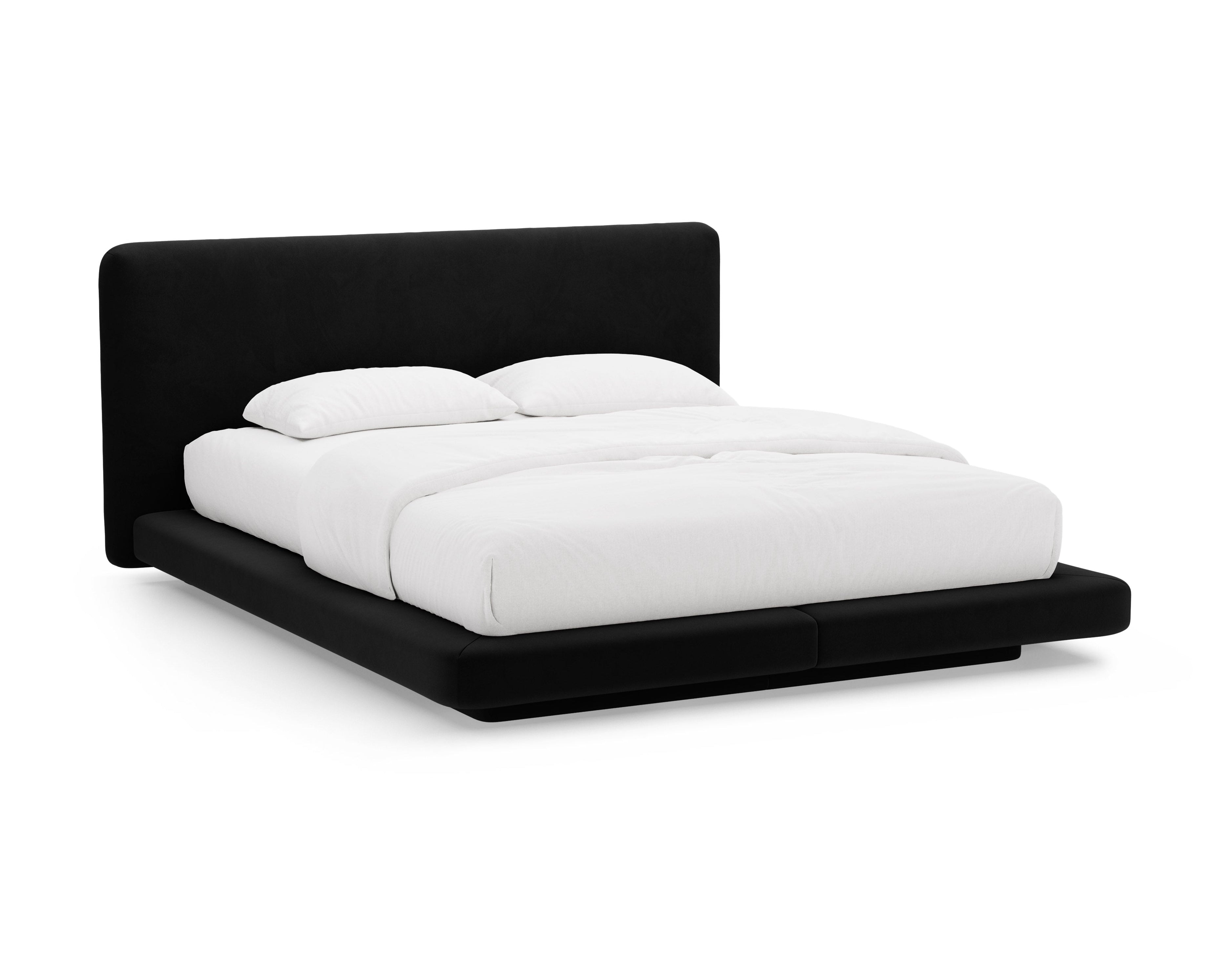 Velvet bed LINEA zwart