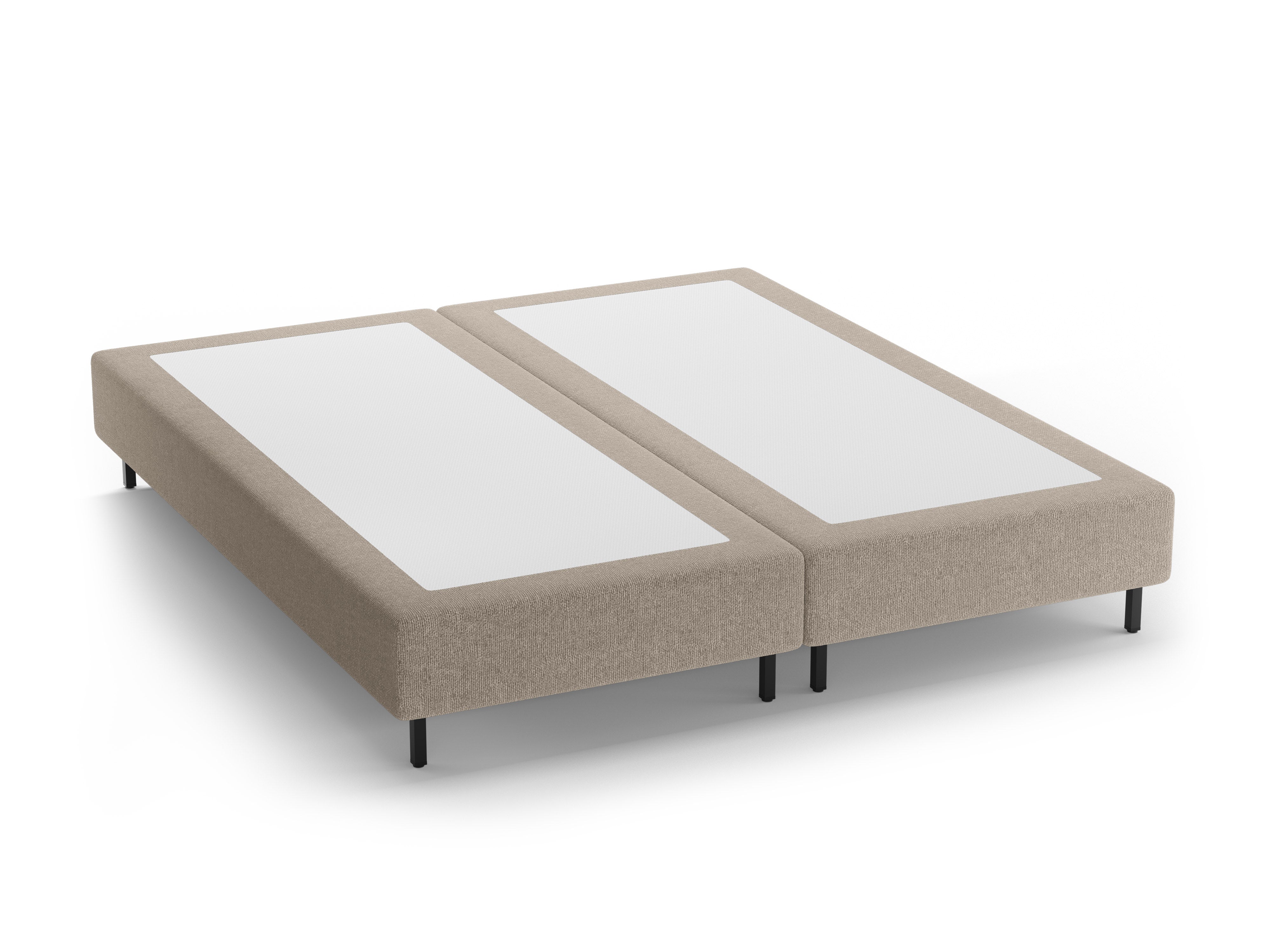 Bed WHALE donkerbeige chenille