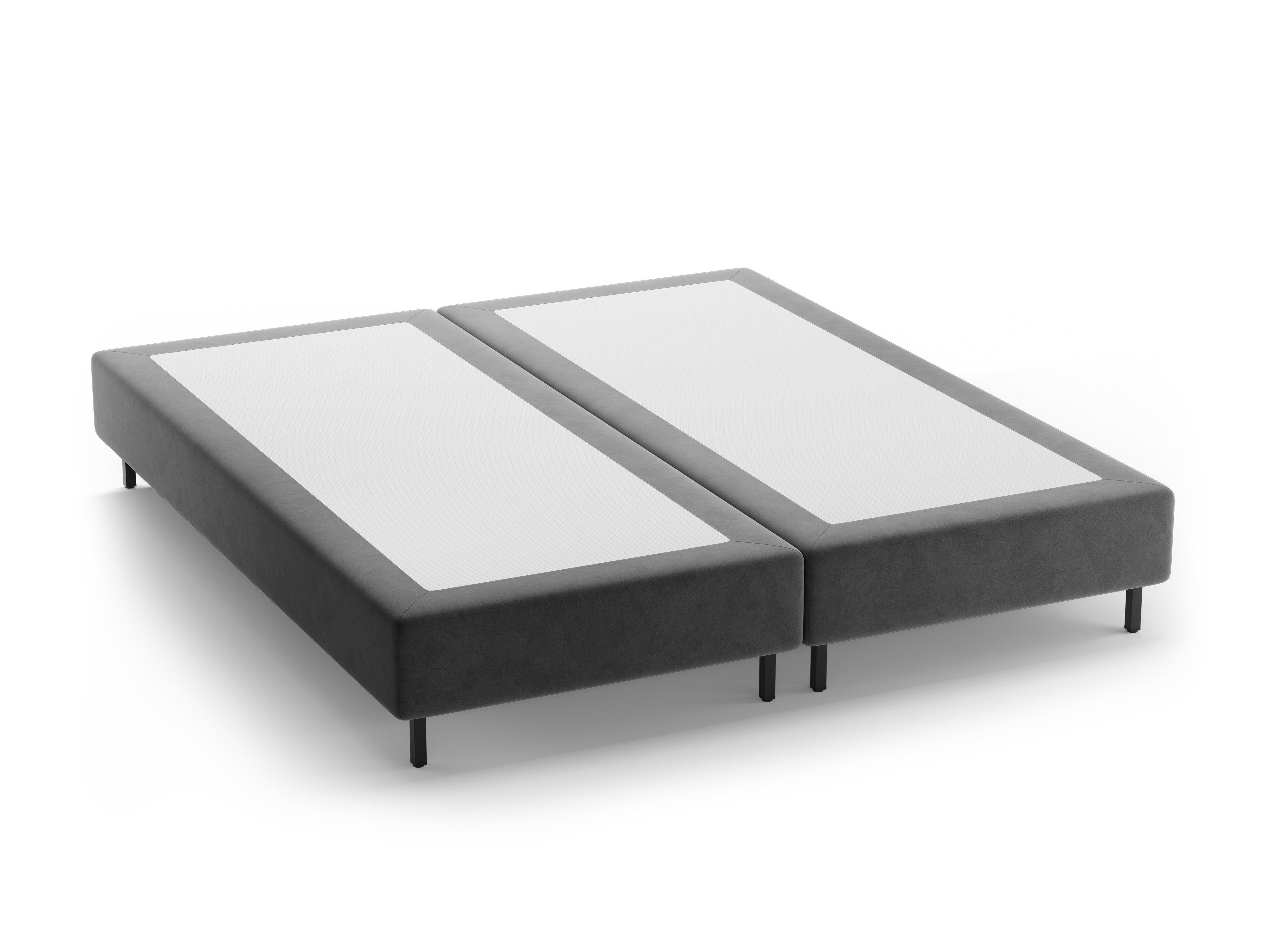 Fluwelen bed WHALE grijs