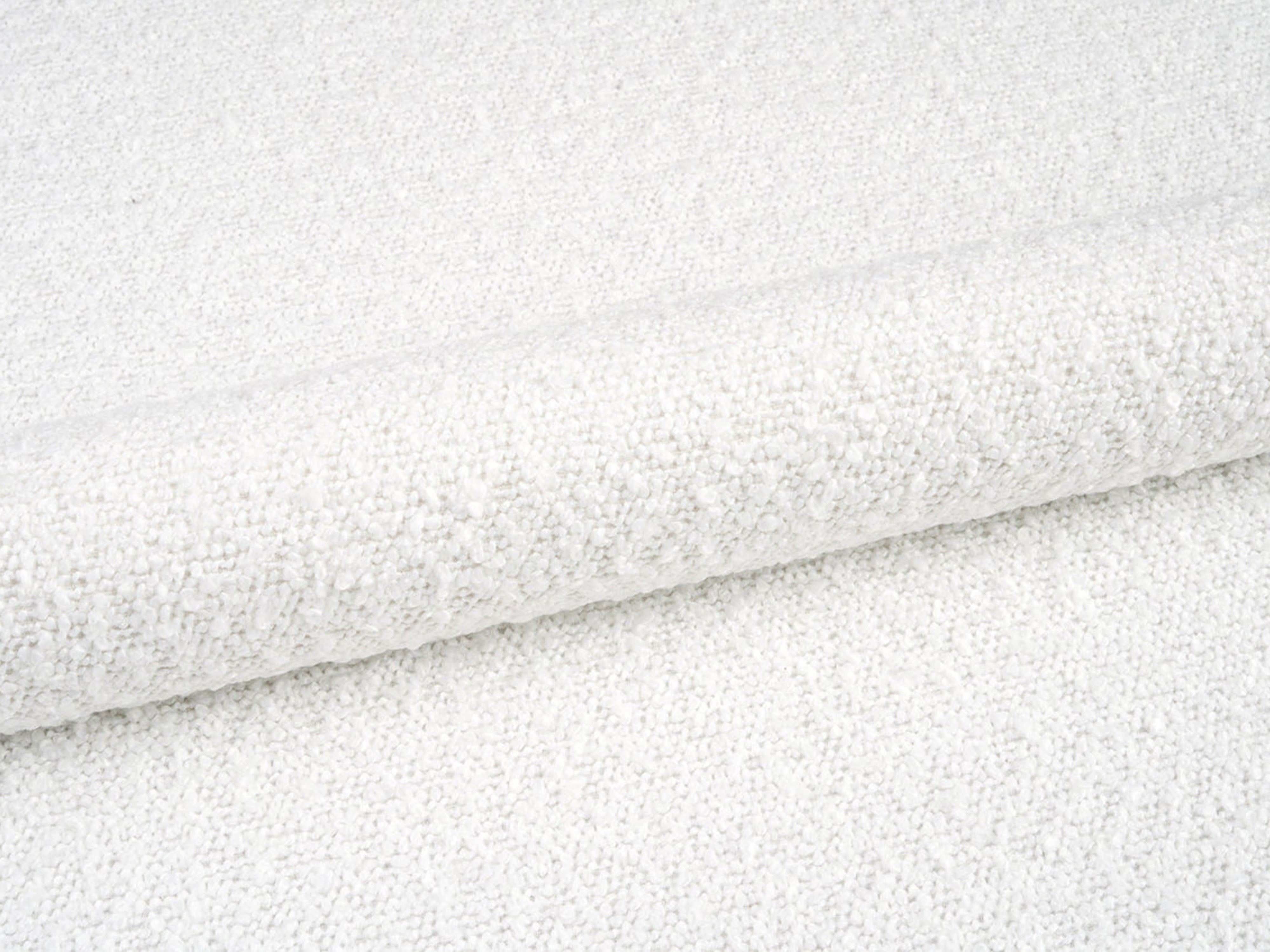 AVELINE Bed White Boucle