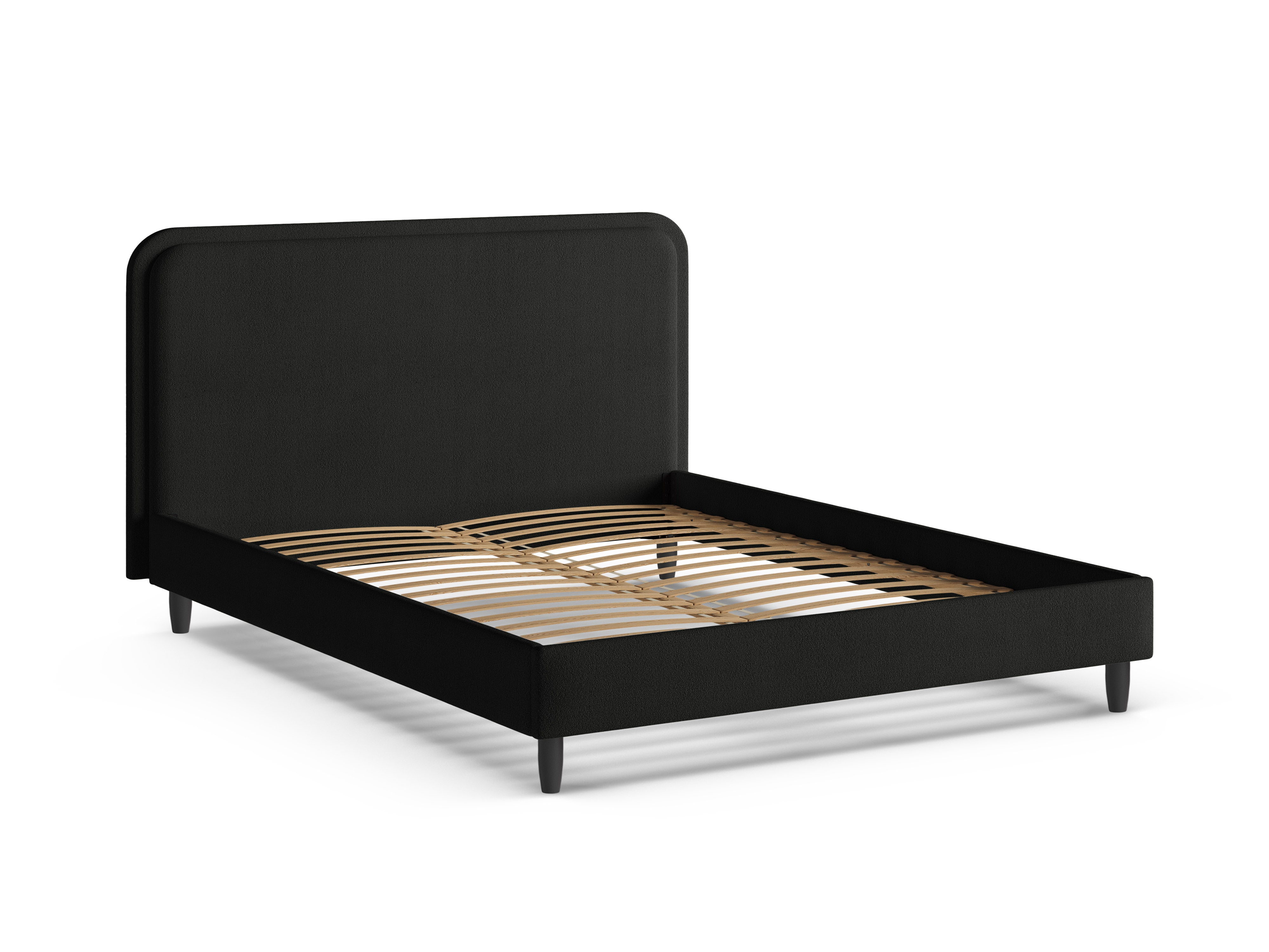 AVELINE Bed Black Boucle