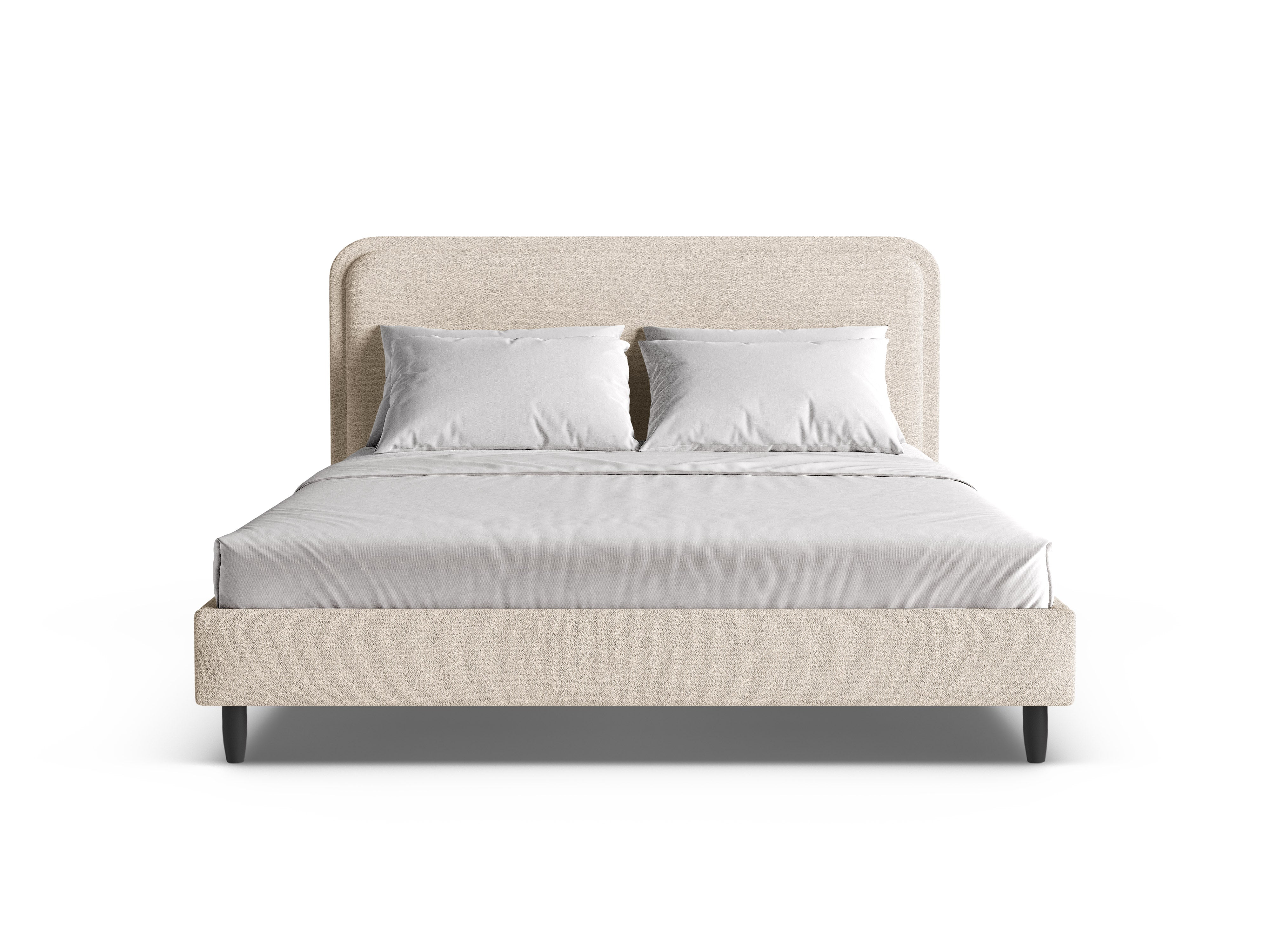 Aveline Beige Boucle Bed