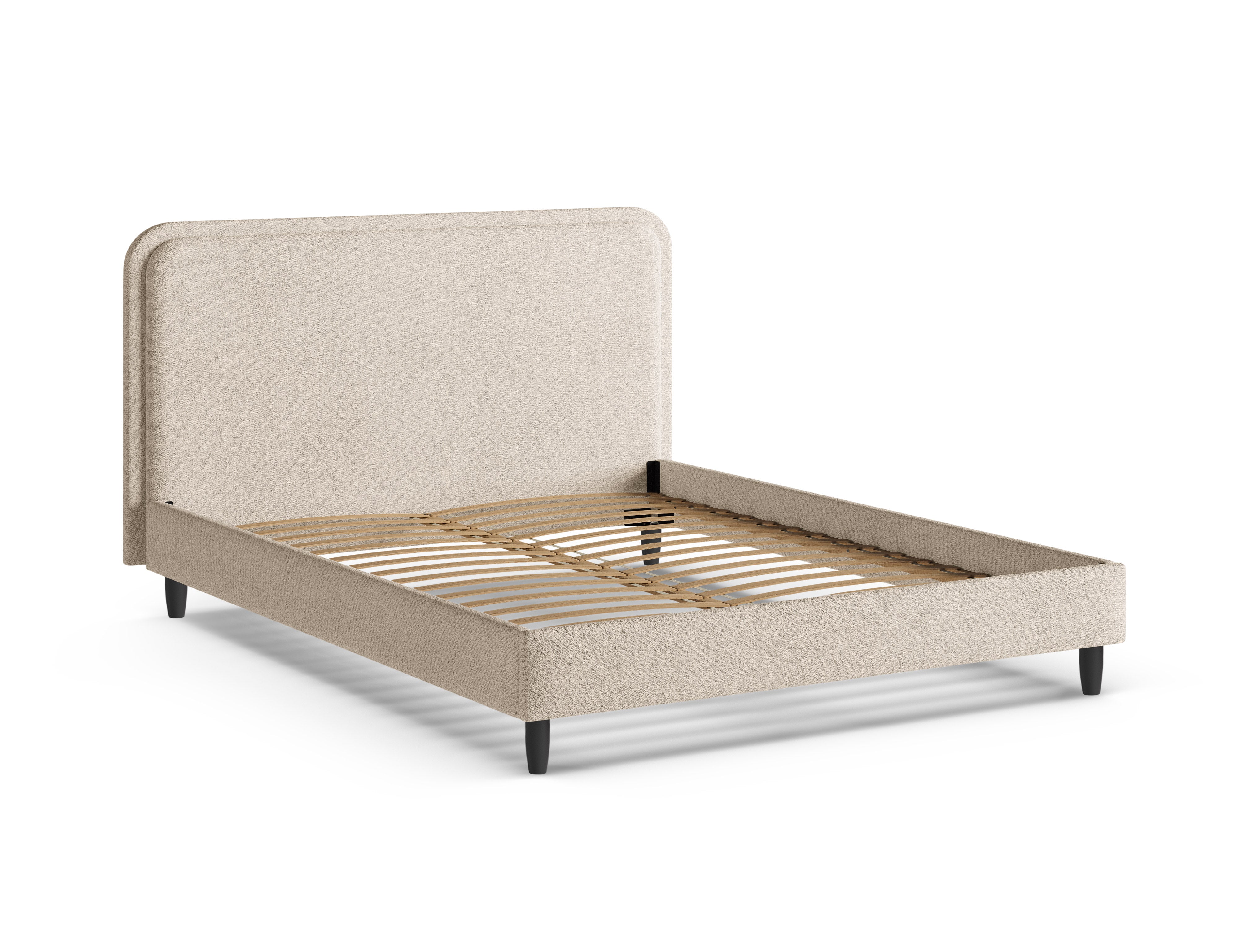 Aveline Beige Boucle Bed