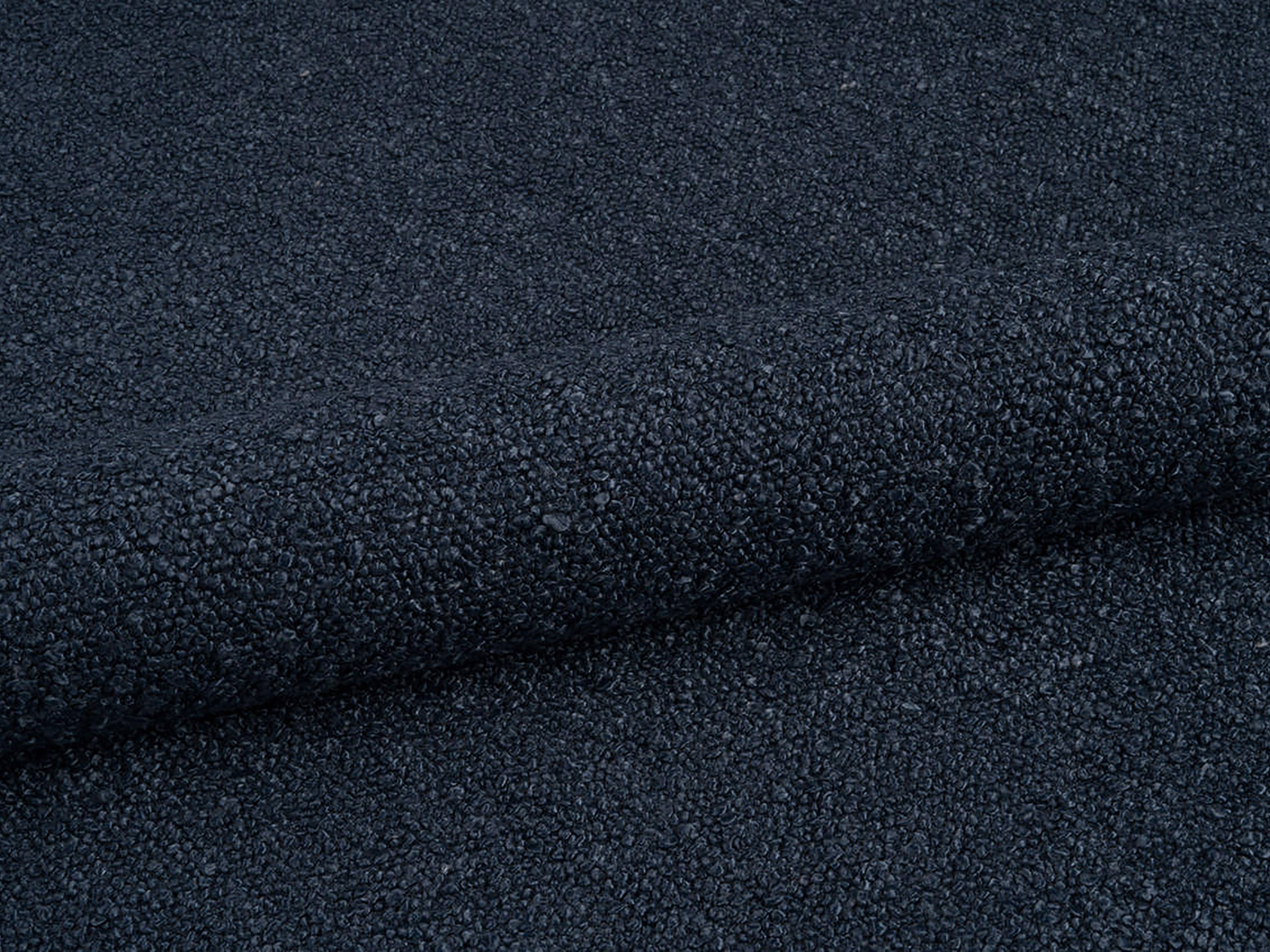 Bed OVALO donkerblauw boucle