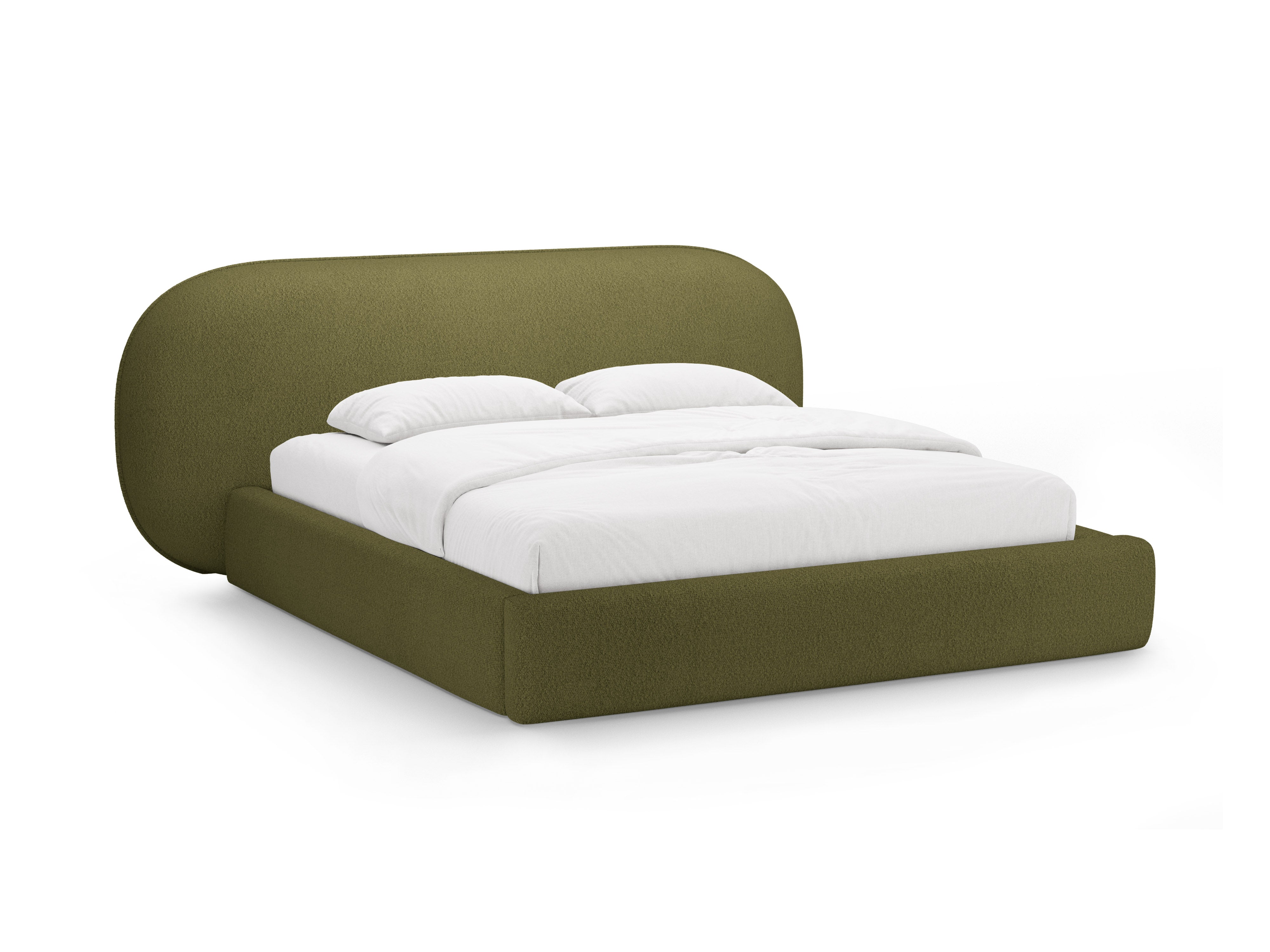 OVALO olive boucle bed