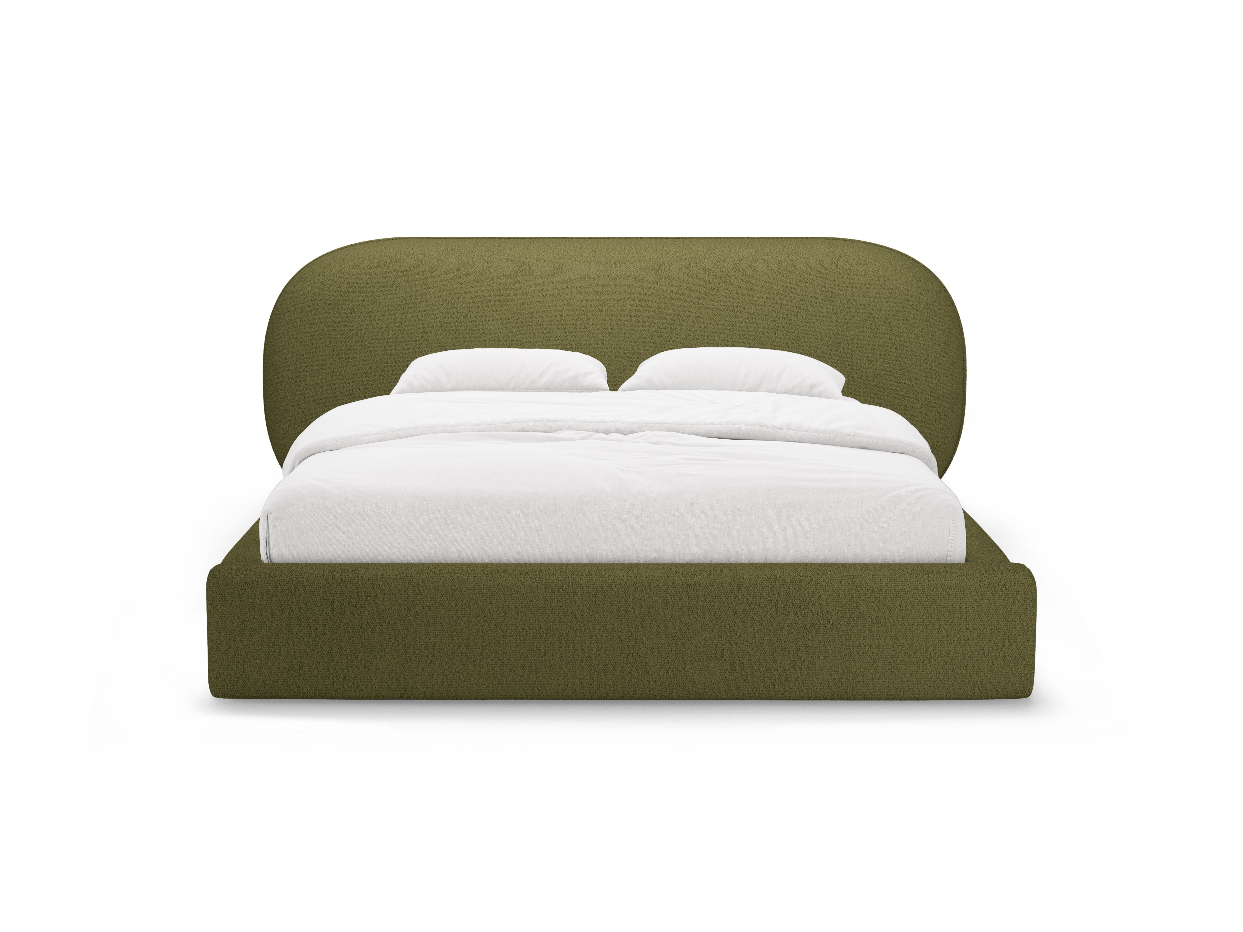 OVALO olive boucle bed