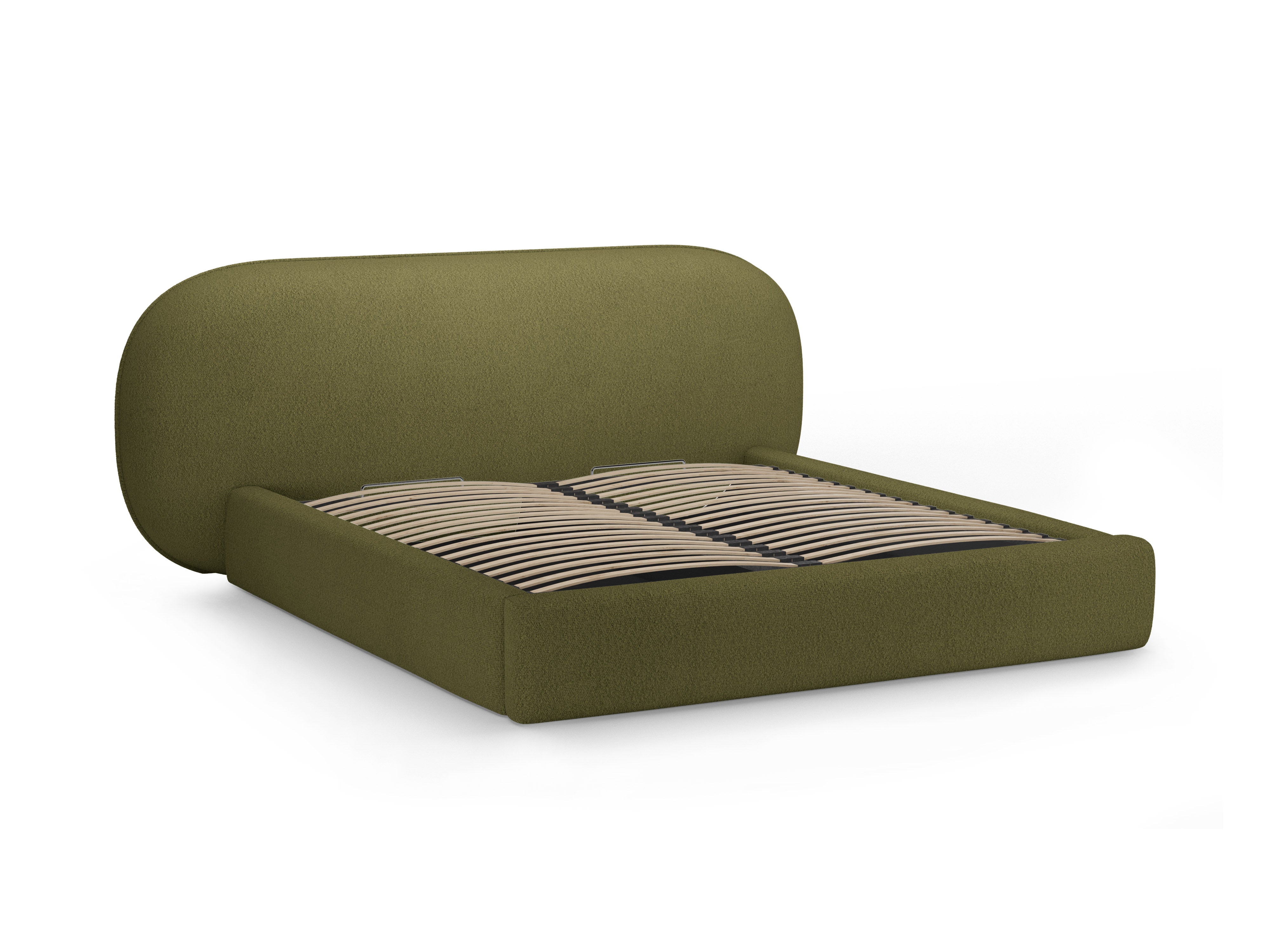 OVALO olive boucle bed