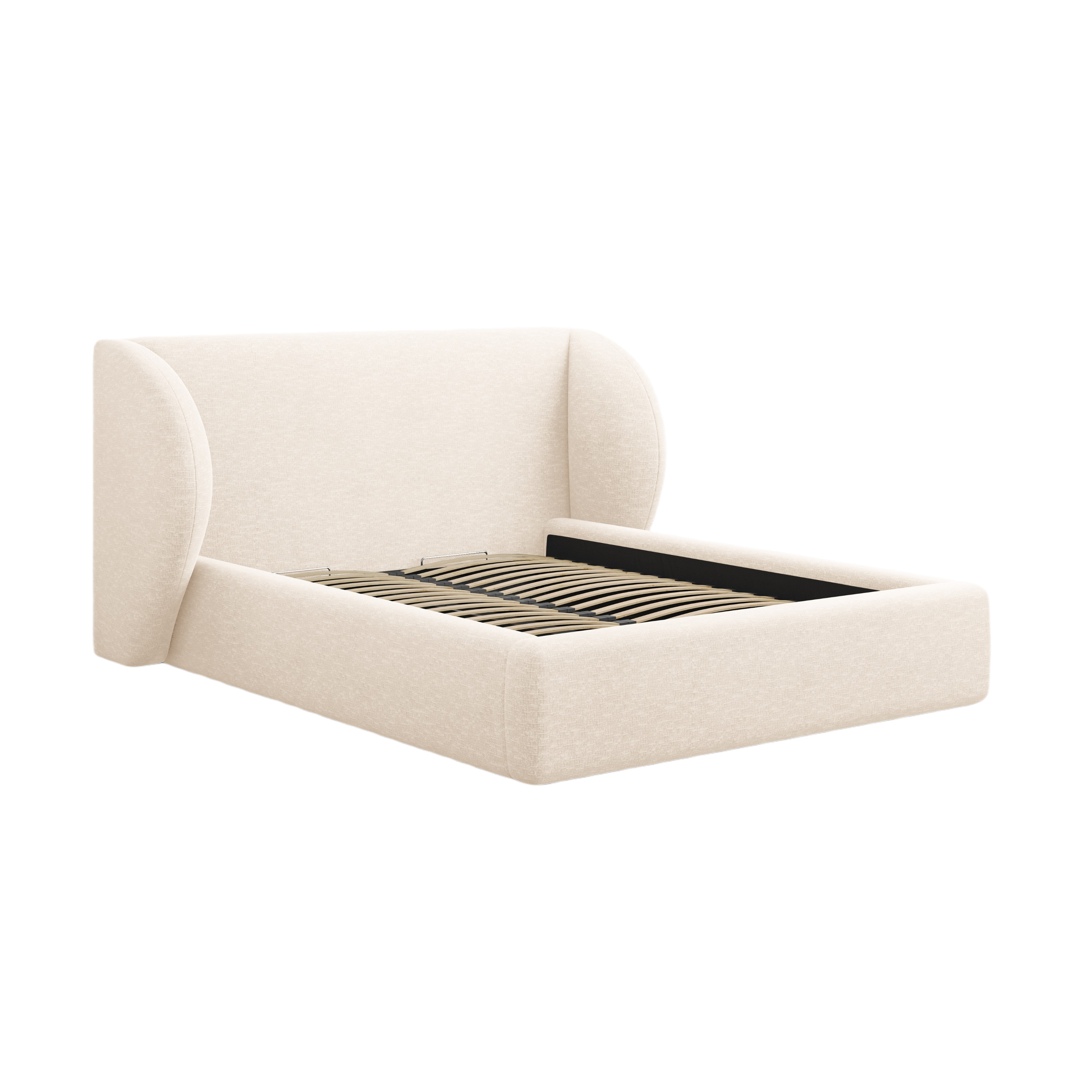 Bett MILEY hellbeige Chenille seidig