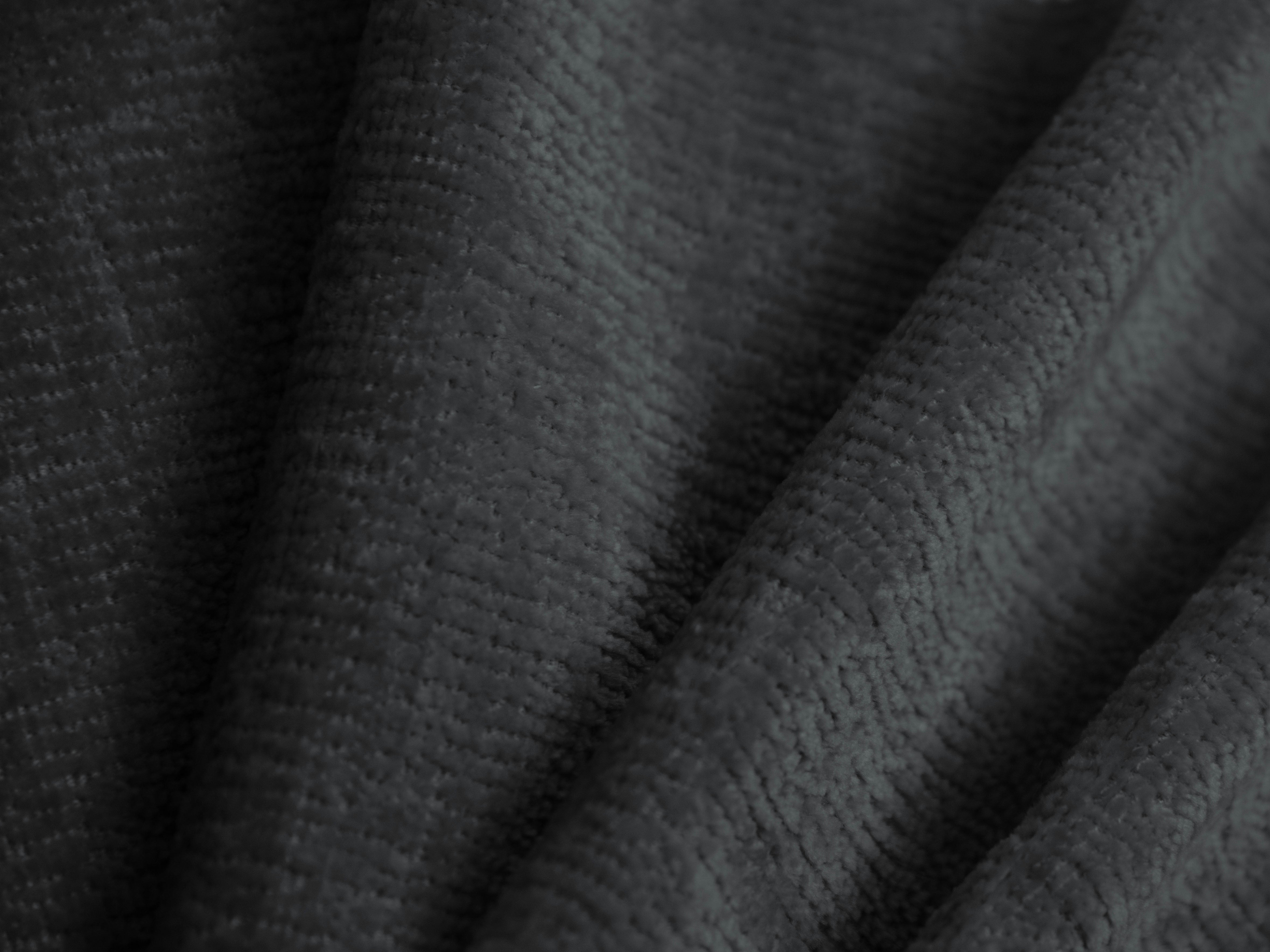 OVALO bed donkergrijs chenille