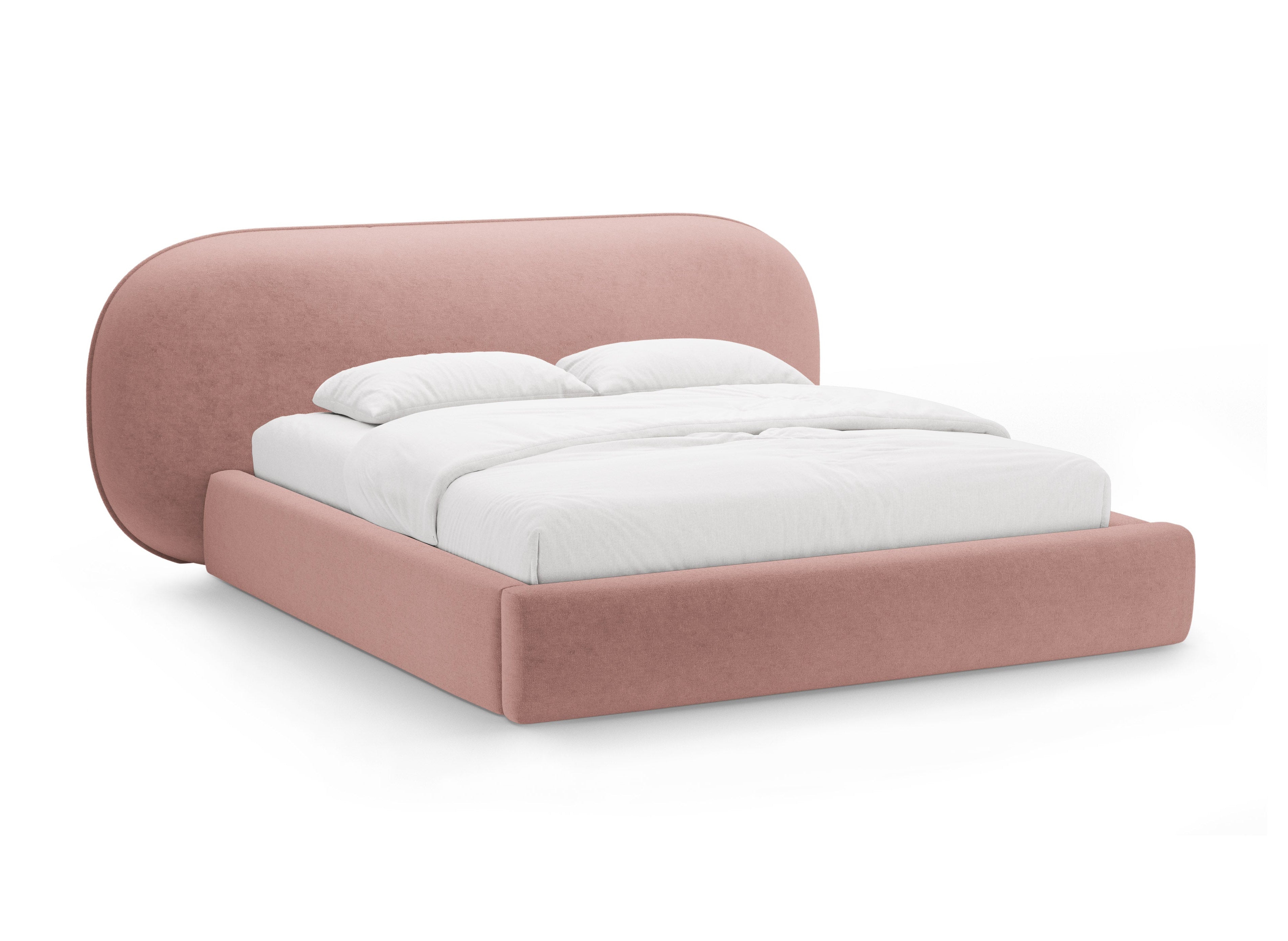 Bett OVALO rosa Chenille