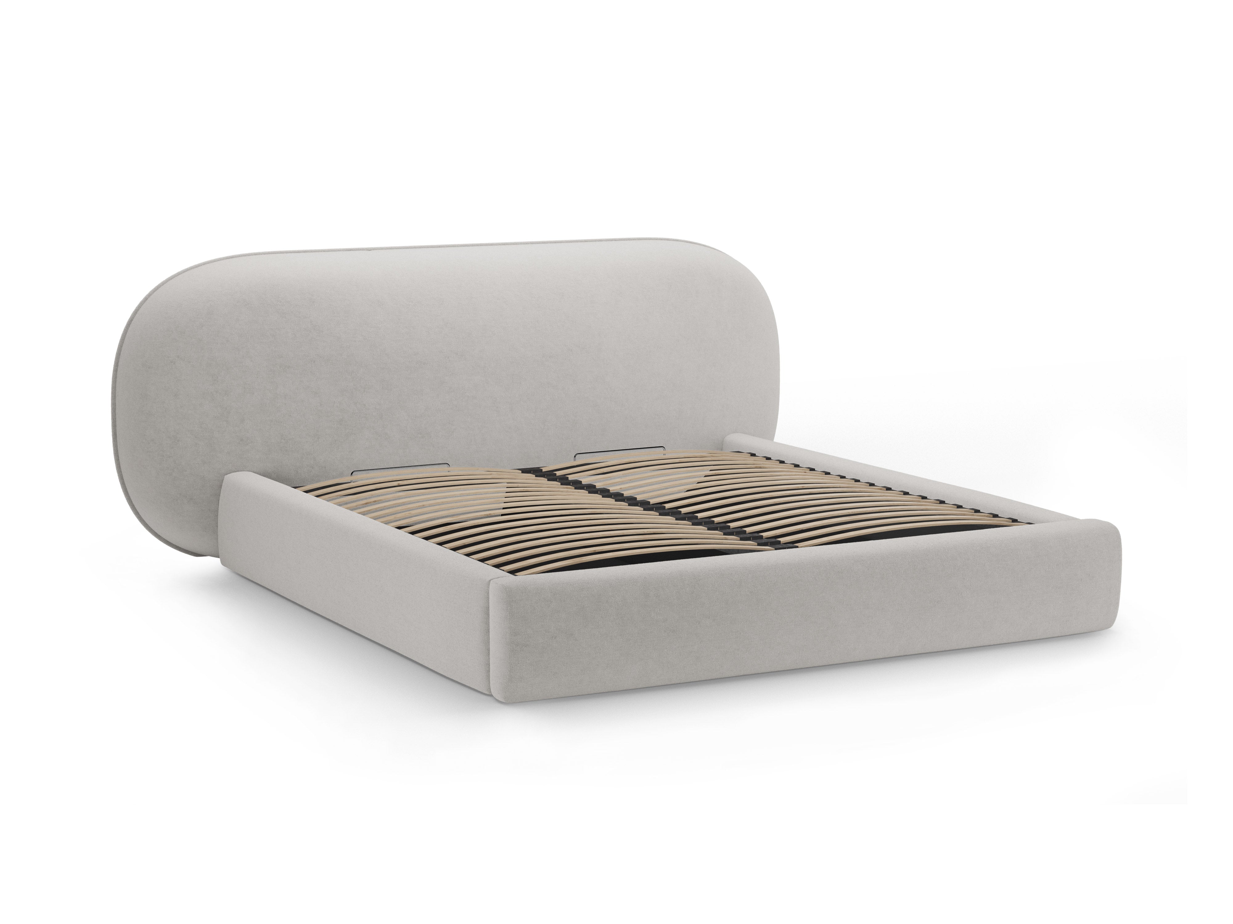 OVALO bed light gray chenille