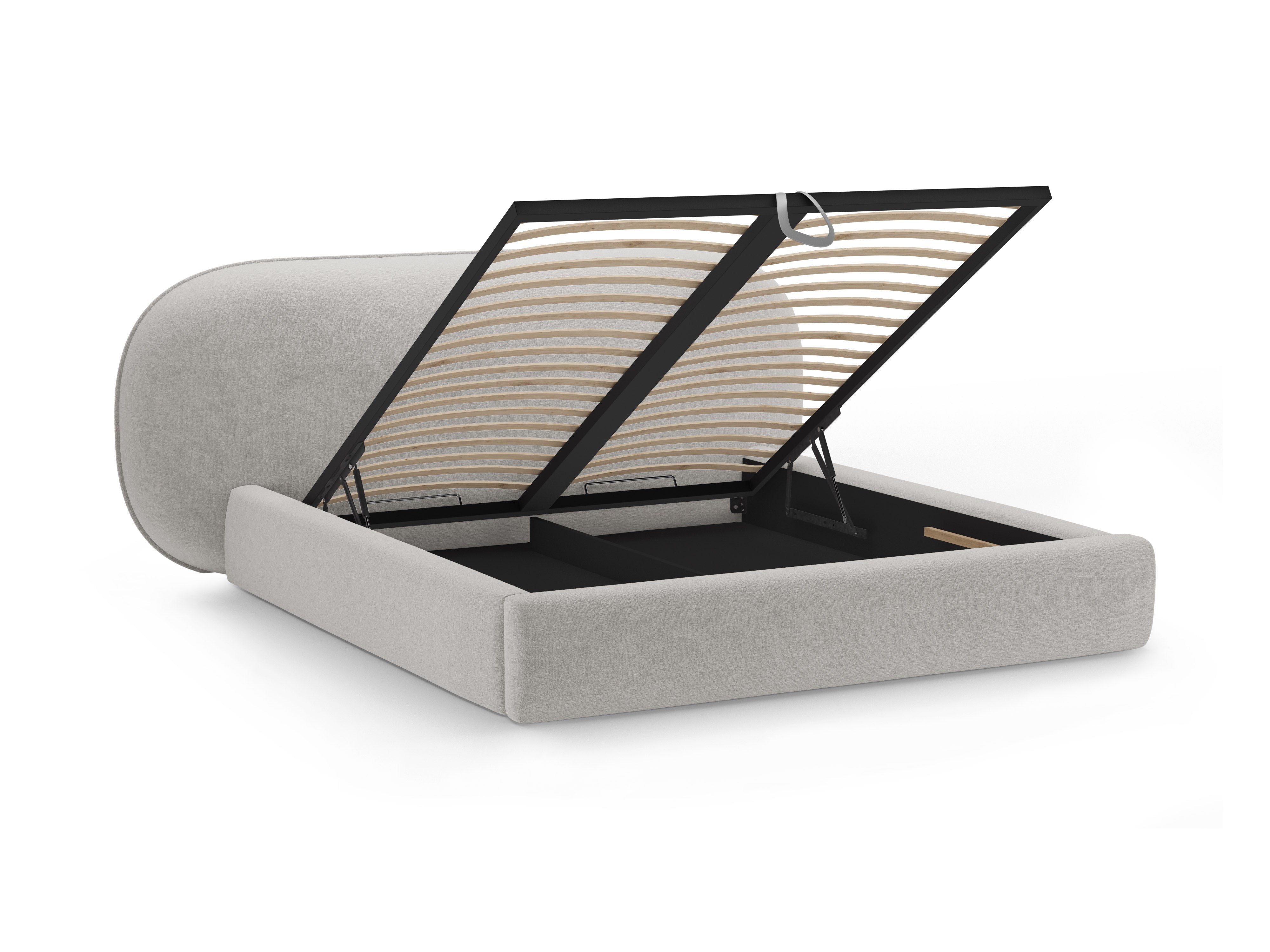 OVALO bed light gray chenille