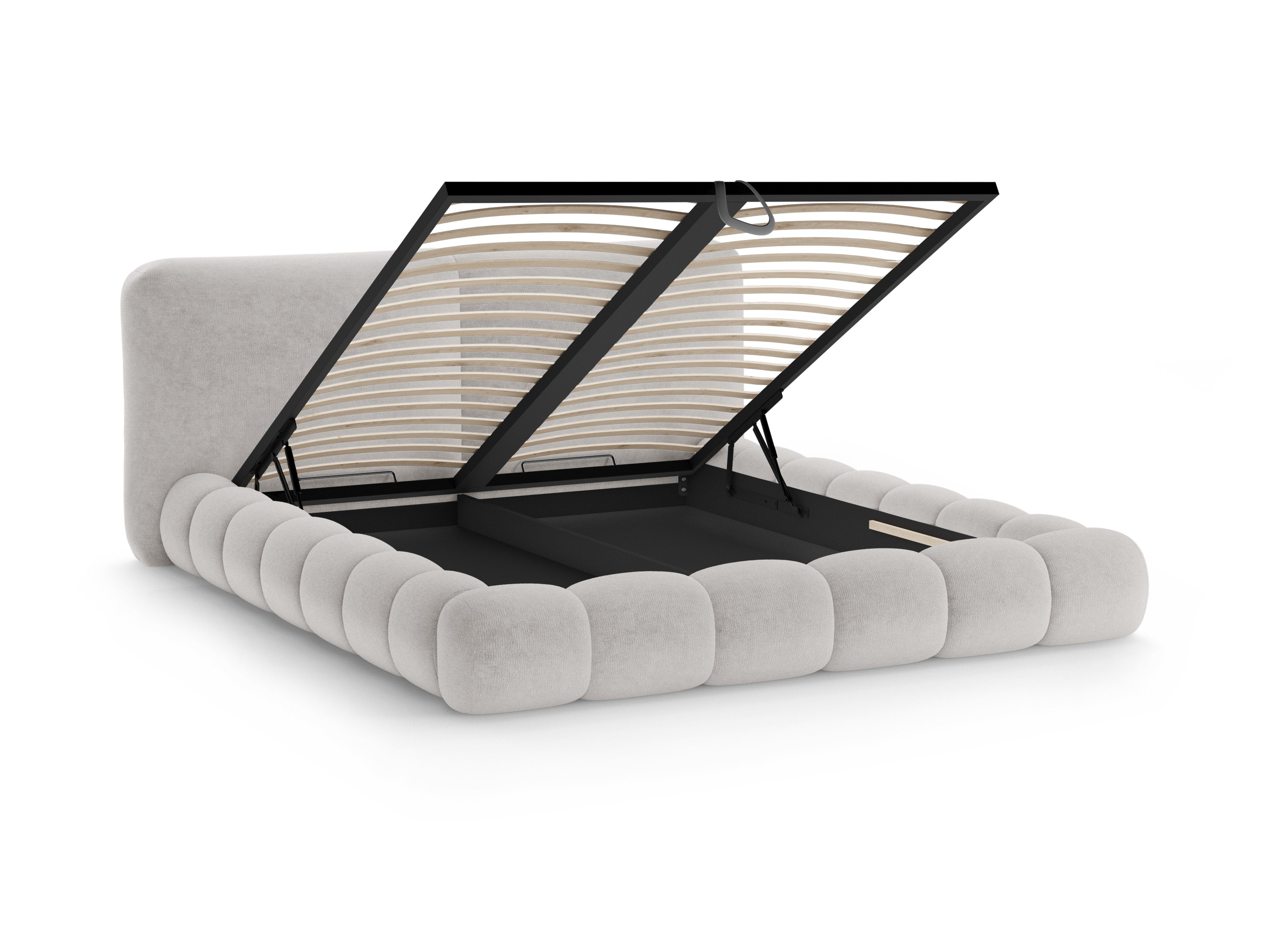 Bett SOLANGE beige Chenille