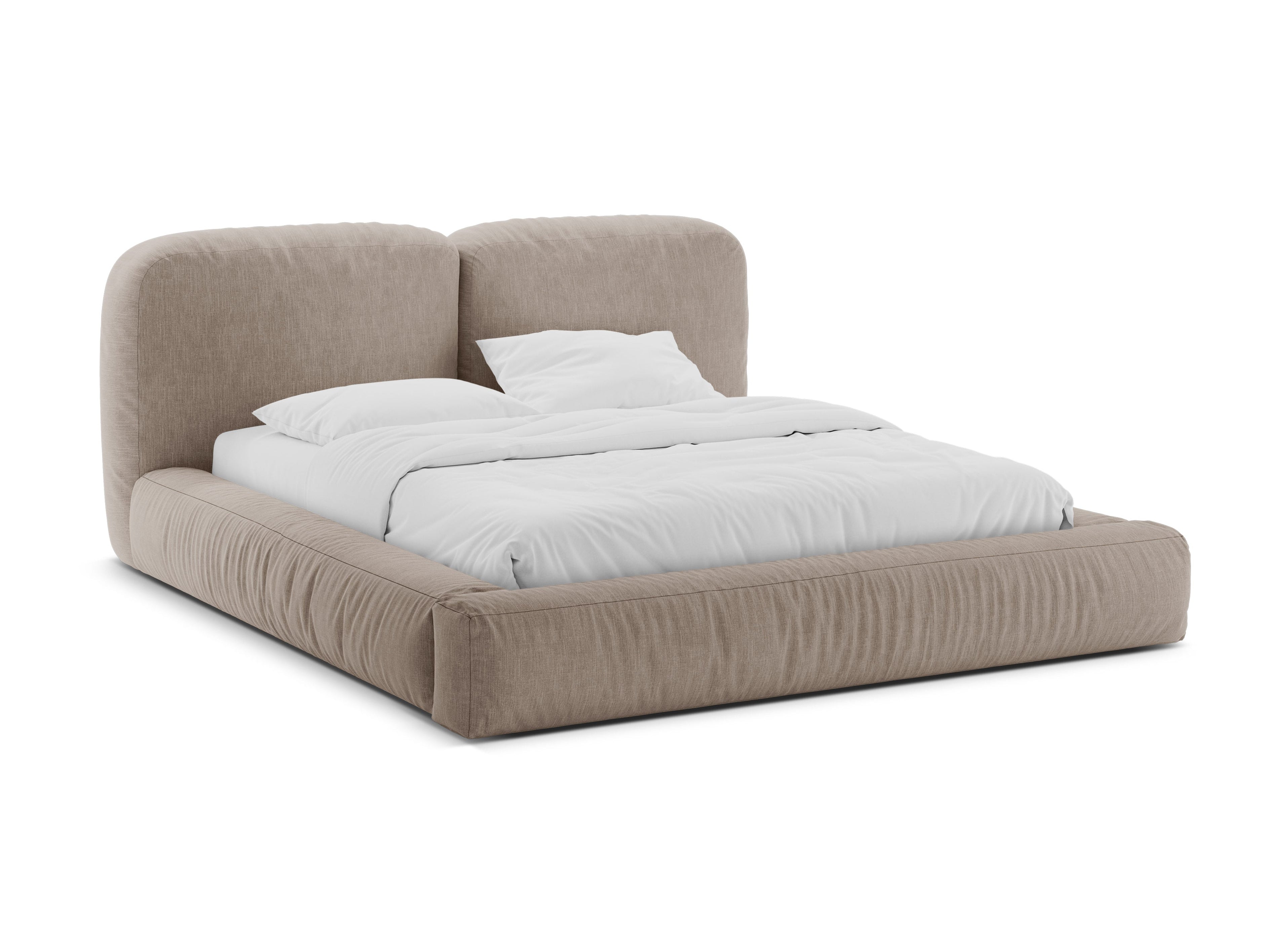 Bett MARTINA dunkelbeige