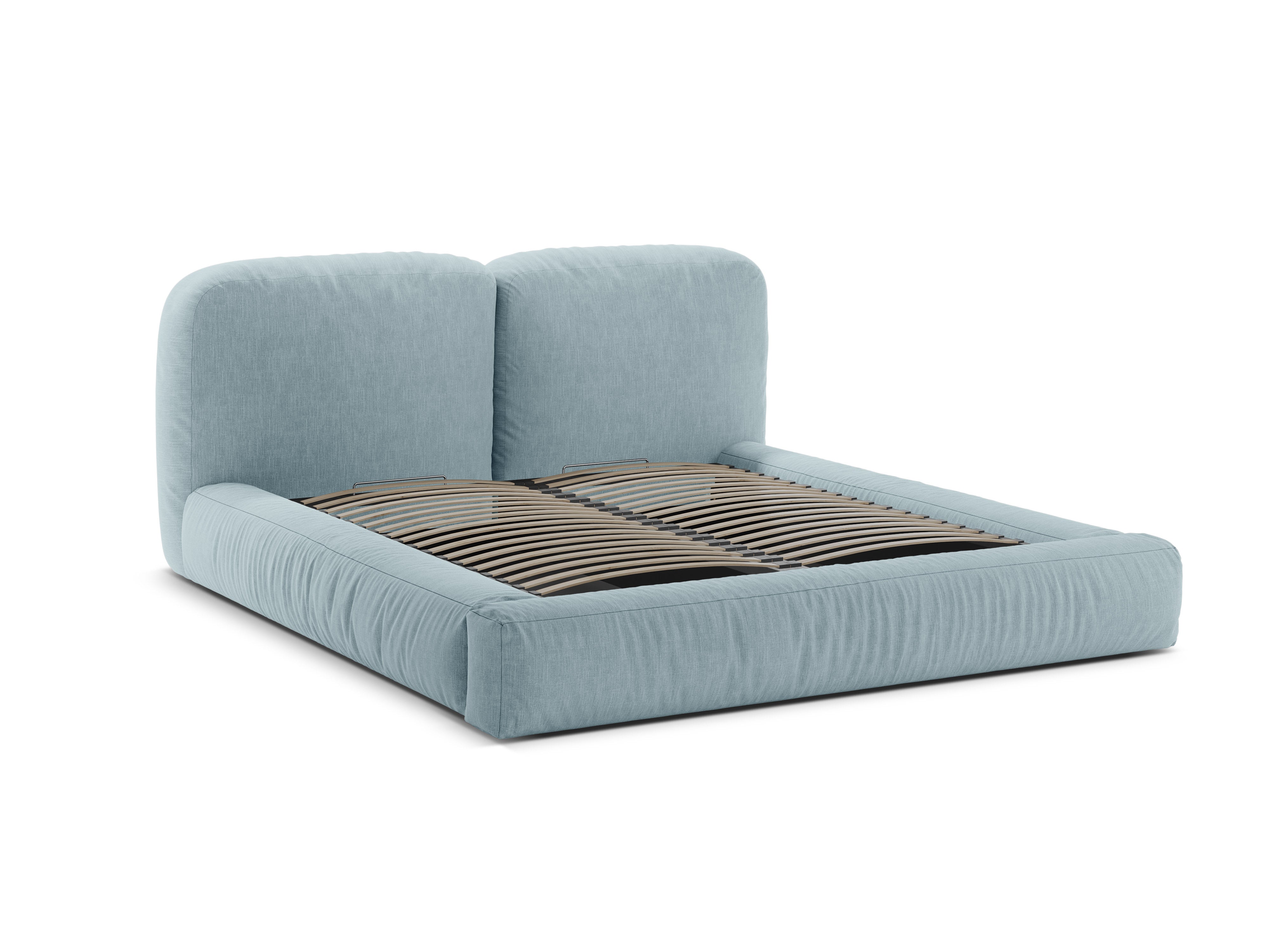 Bed MARTINA satijnblauw