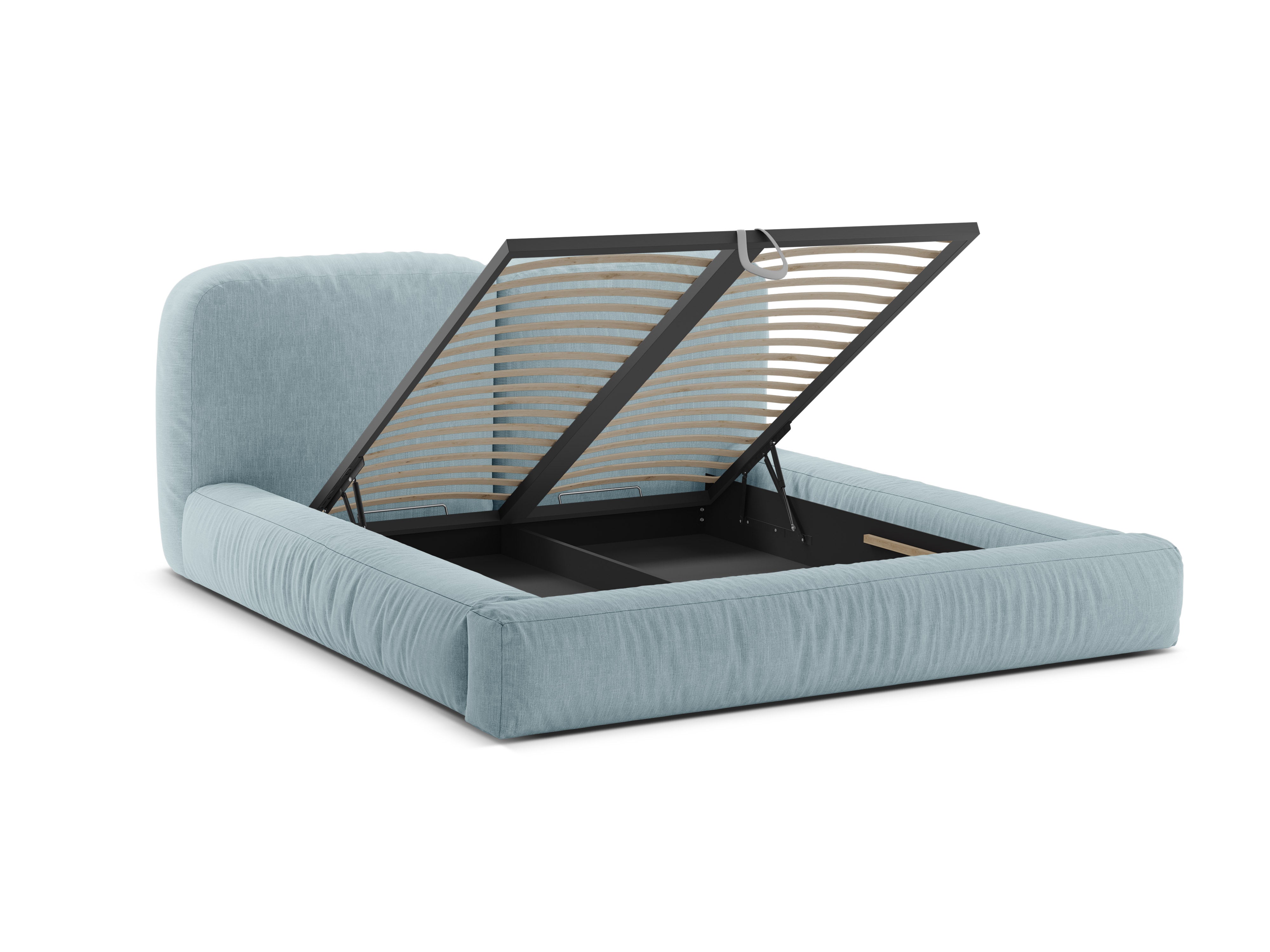 Bed MARTINA satijnblauw