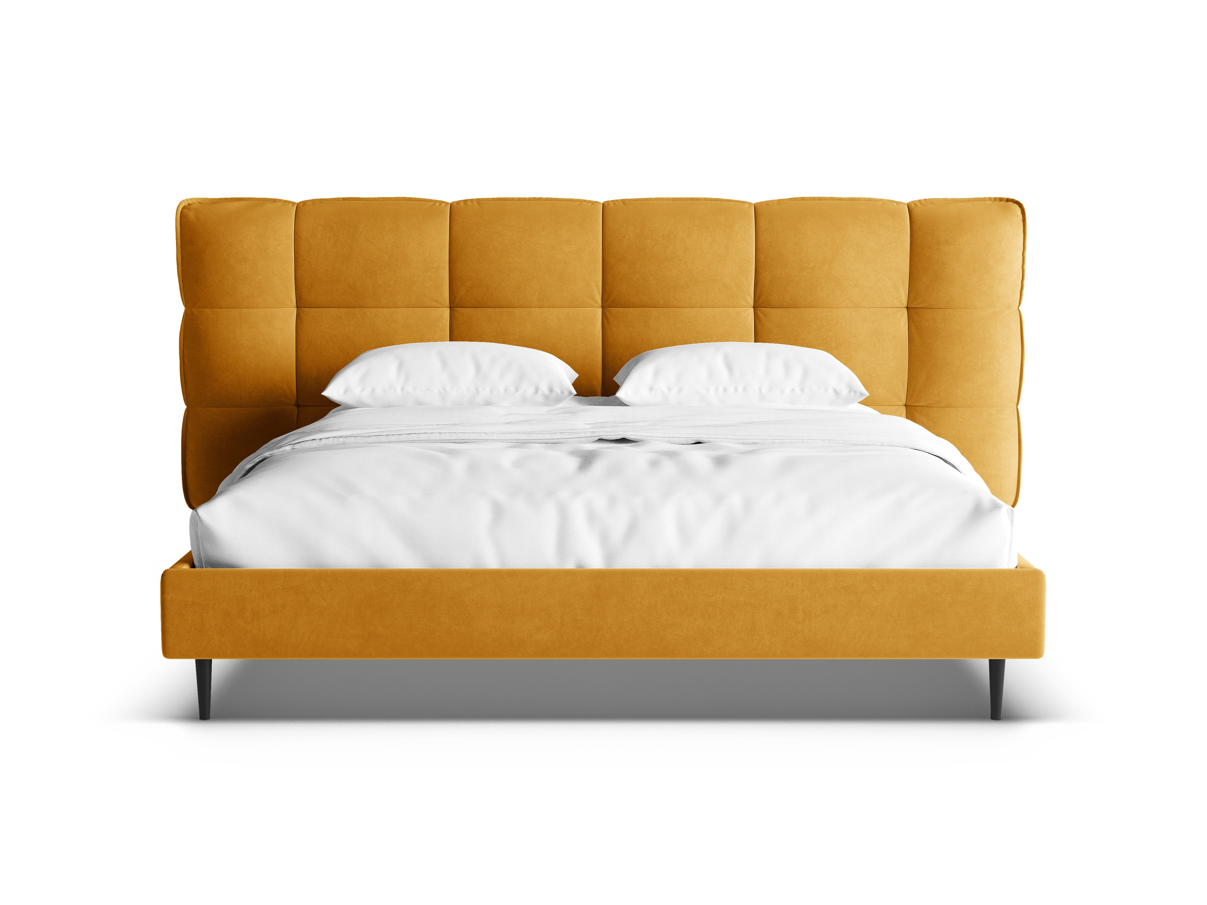 Velvet bed ERIC geel