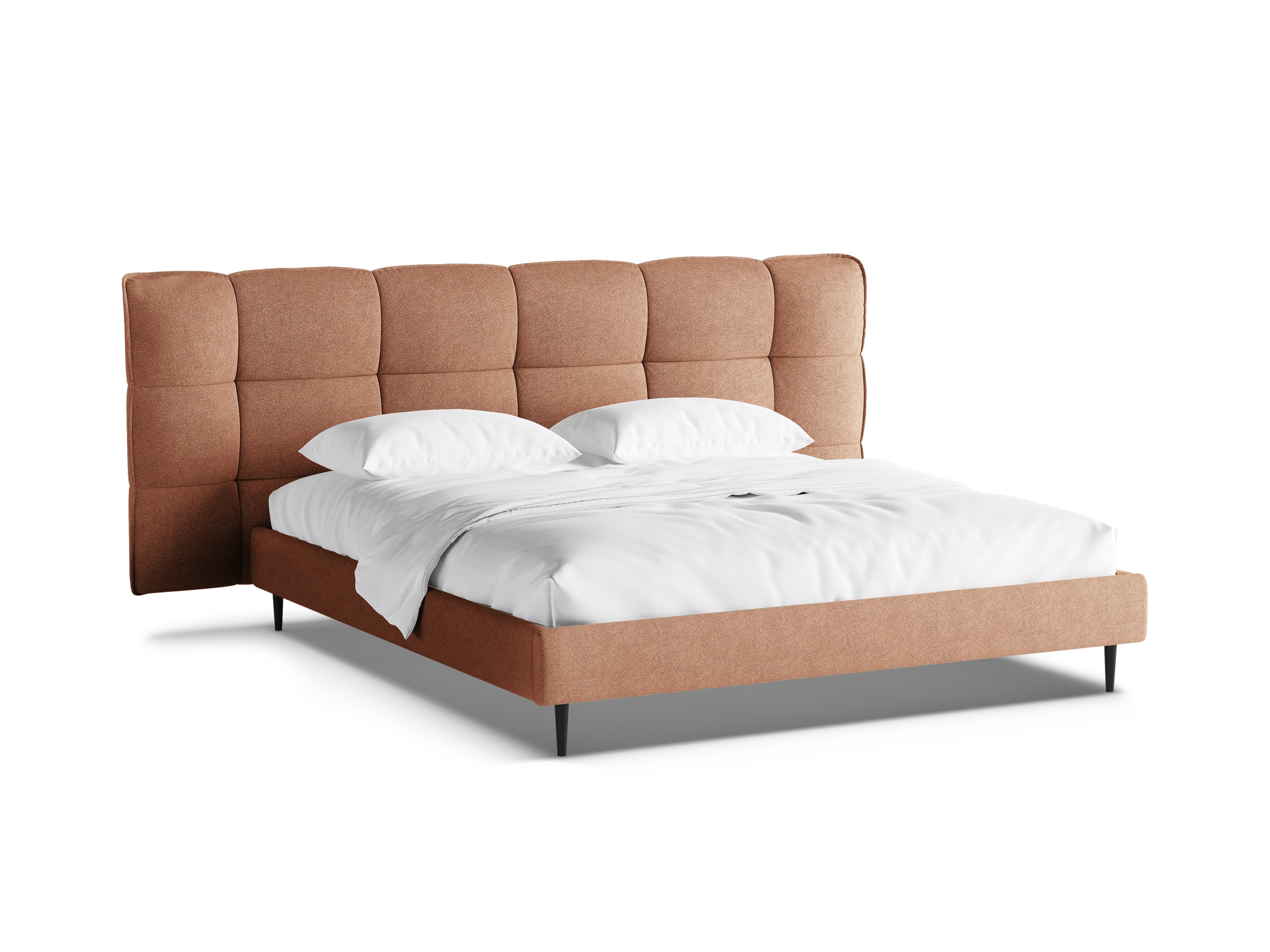 Bed ERIC perzik boucle