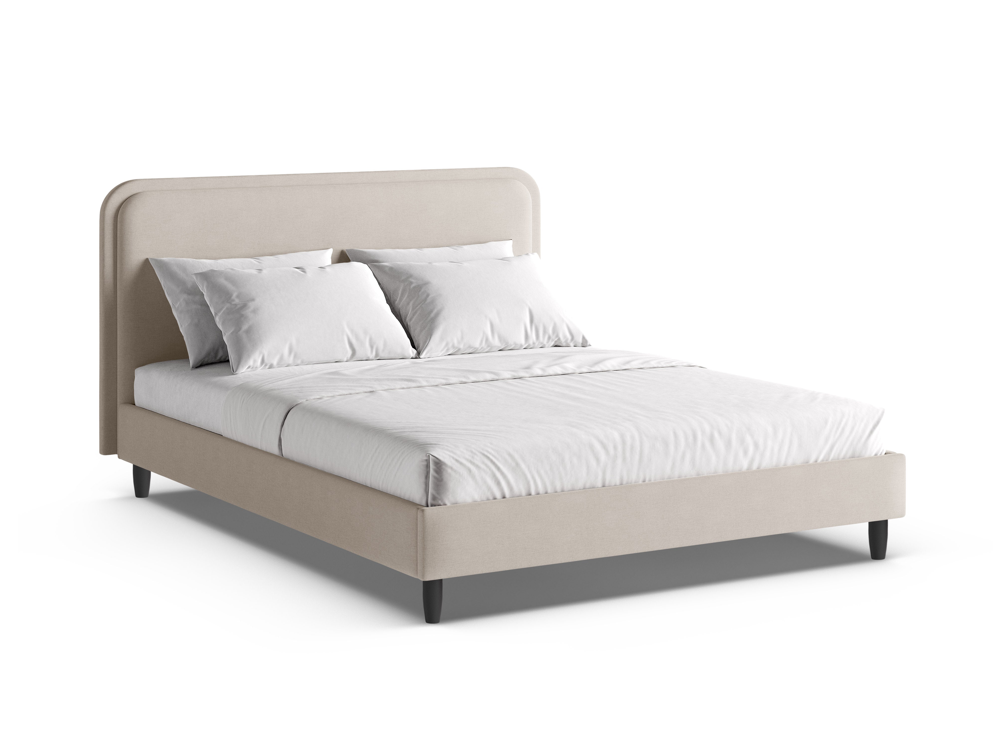 Bed AVELINE lichtbeige