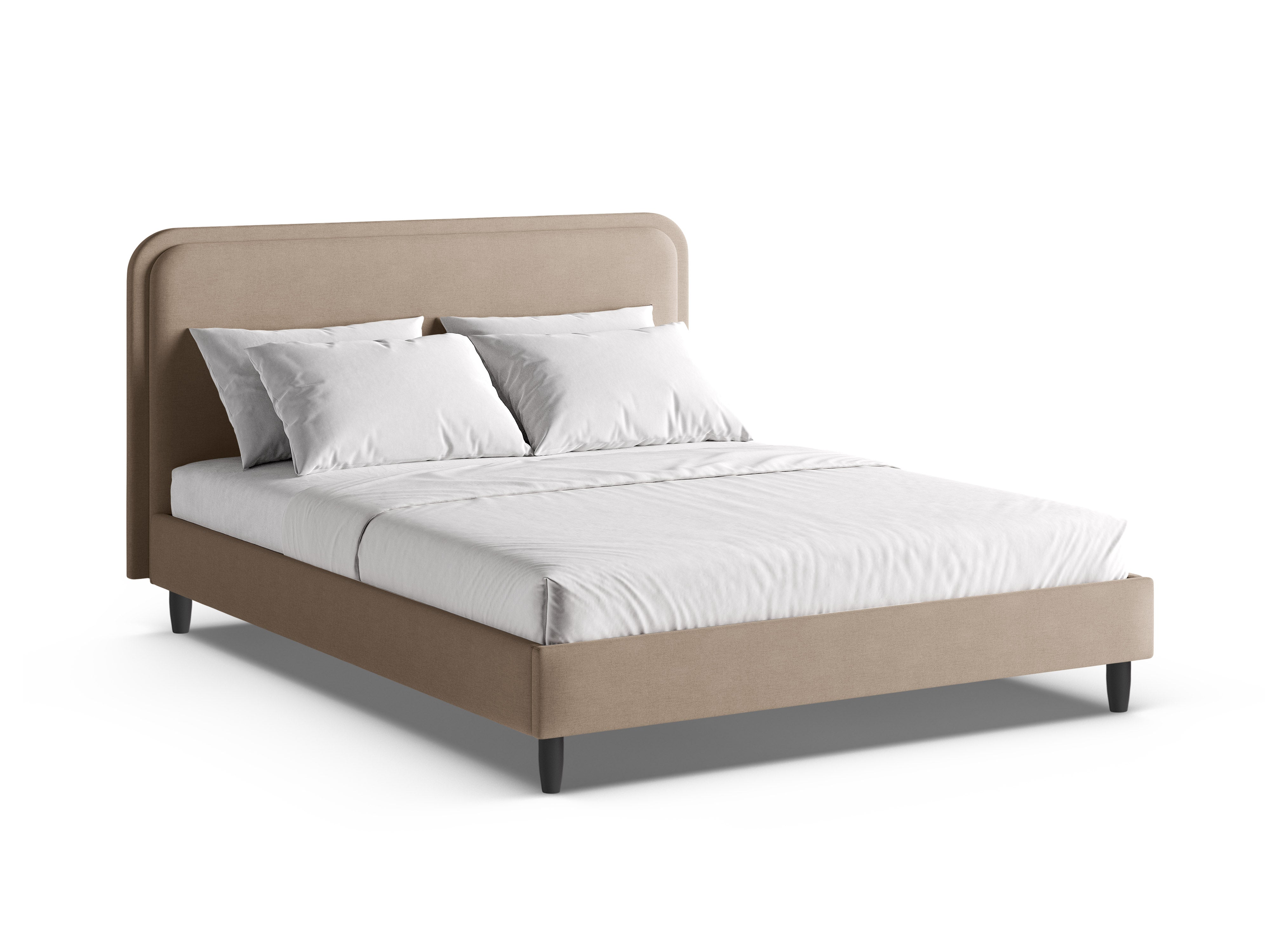 Bed AVELINE zandkleurig
