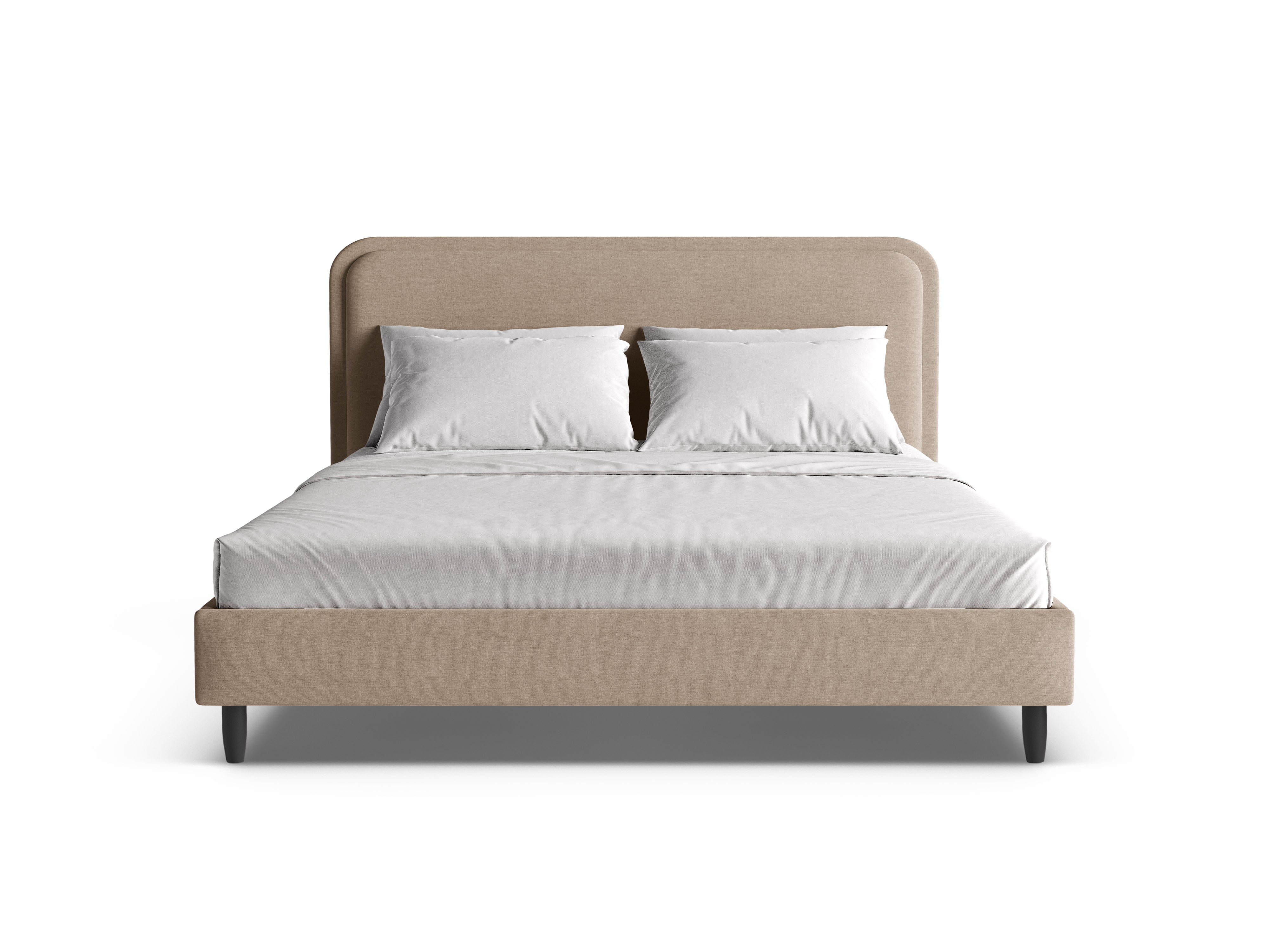 Bed AVELINE zandkleurig