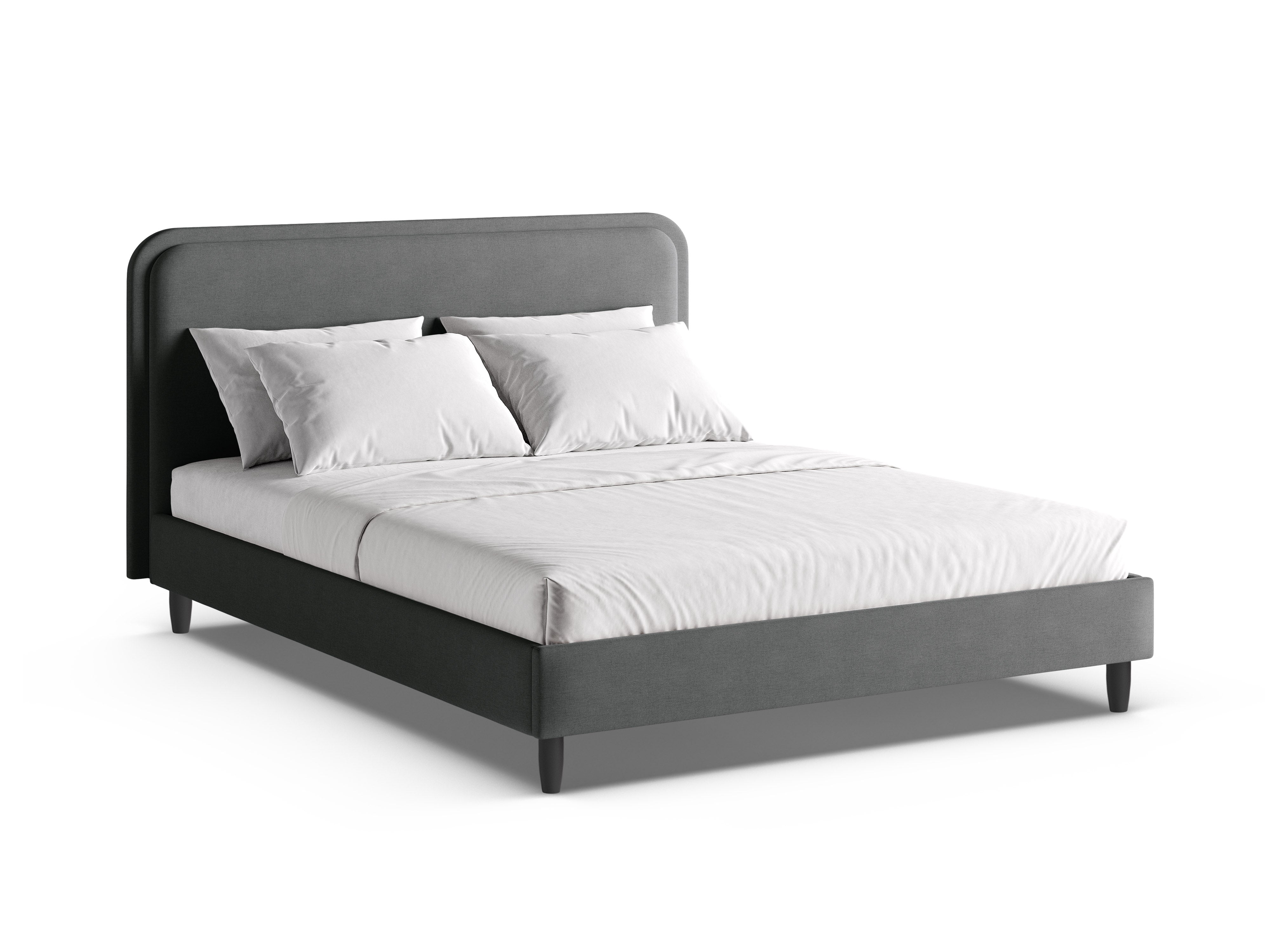 Bed AVELINE donkergrijs