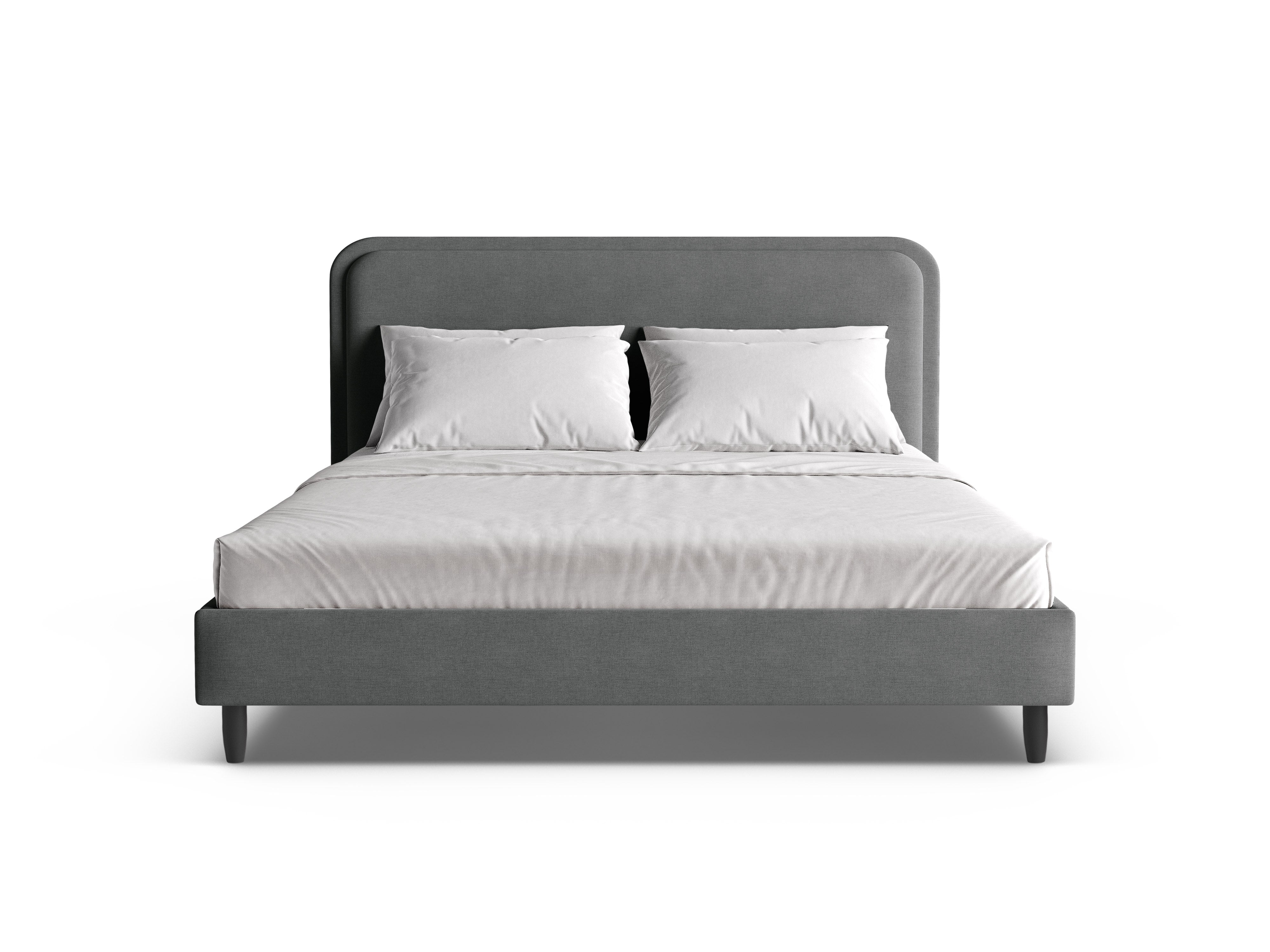 Bed AVELINE donkergrijs