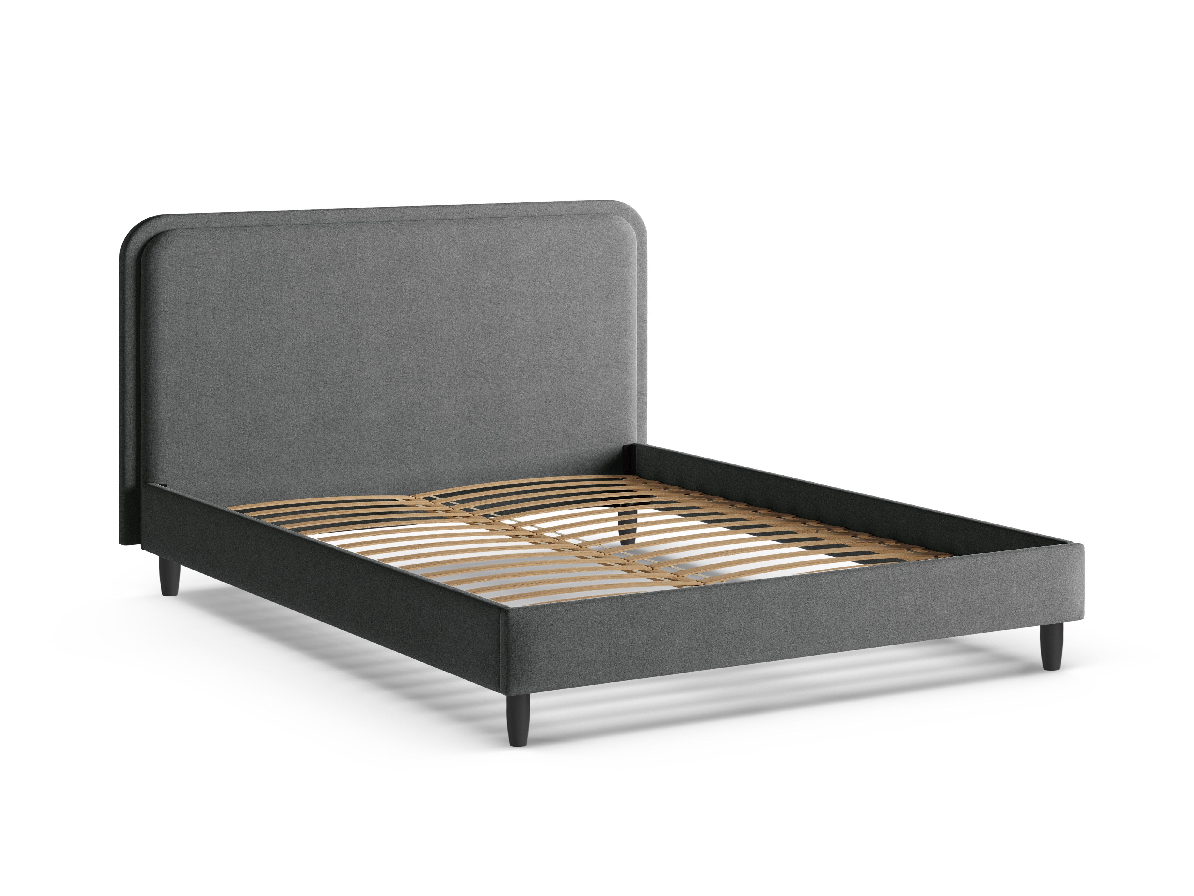 Bed AVELINE donkergrijs