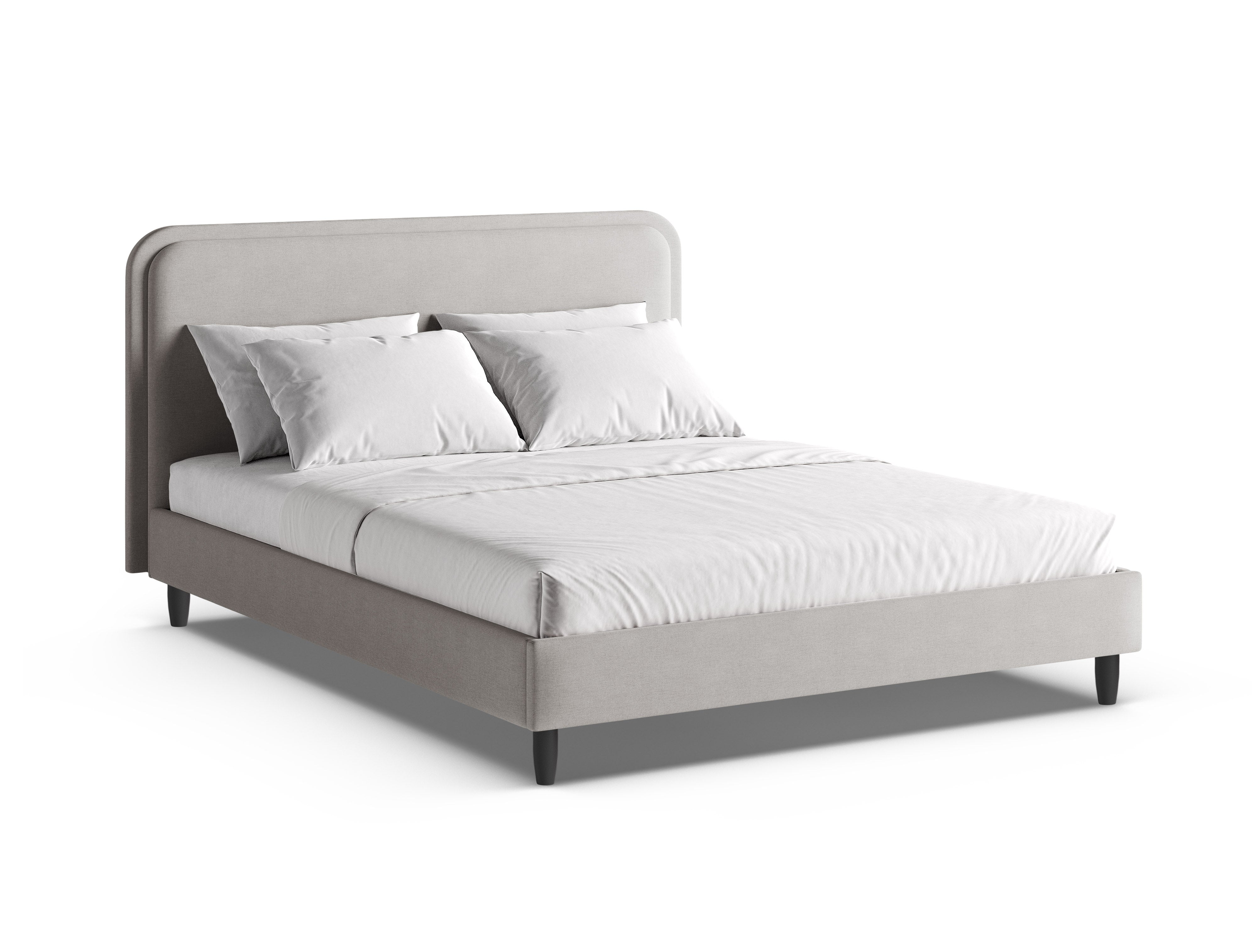 Bed AVELINE lichtgrijs