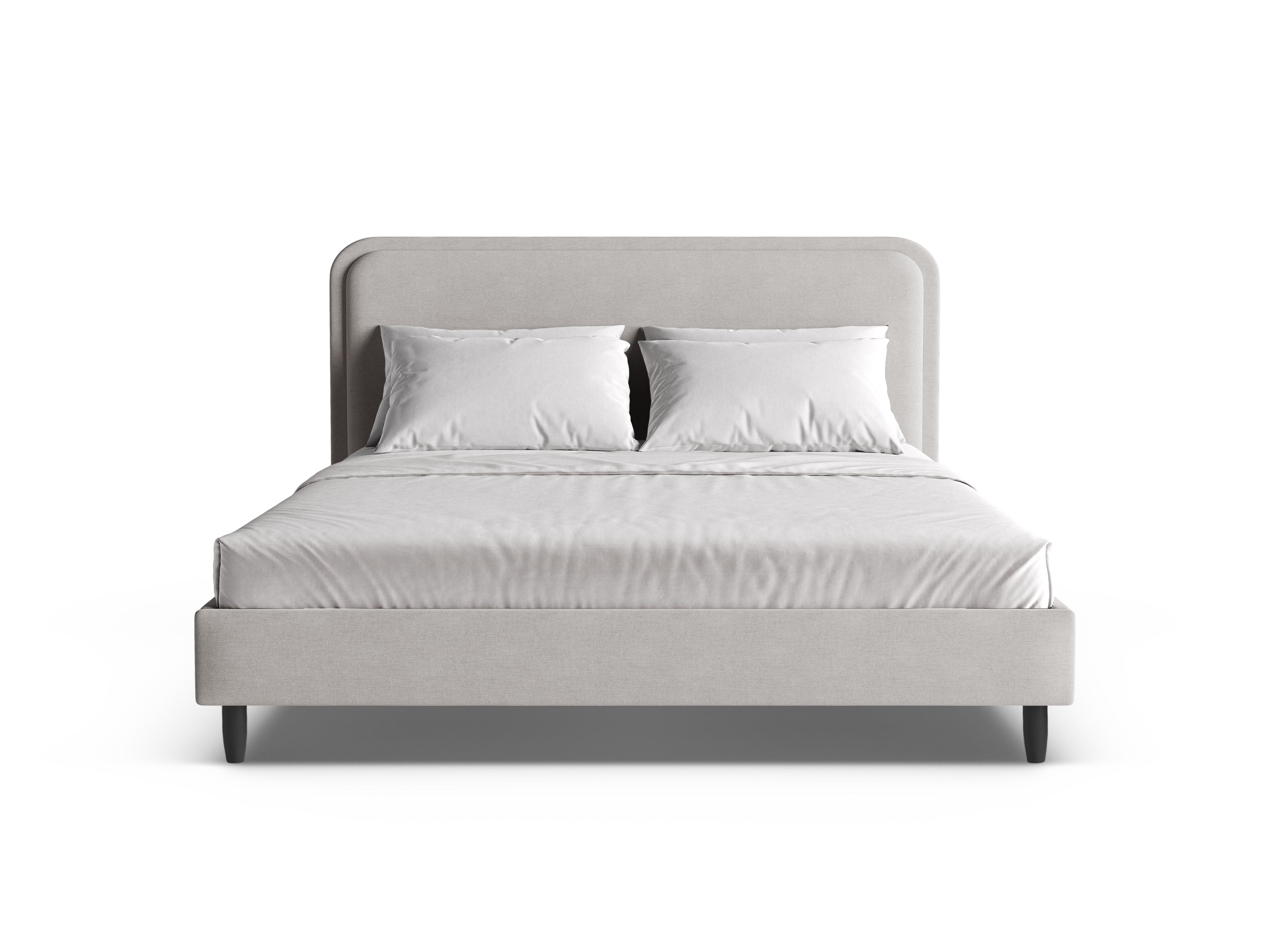 Bed AVELINE lichtgrijs