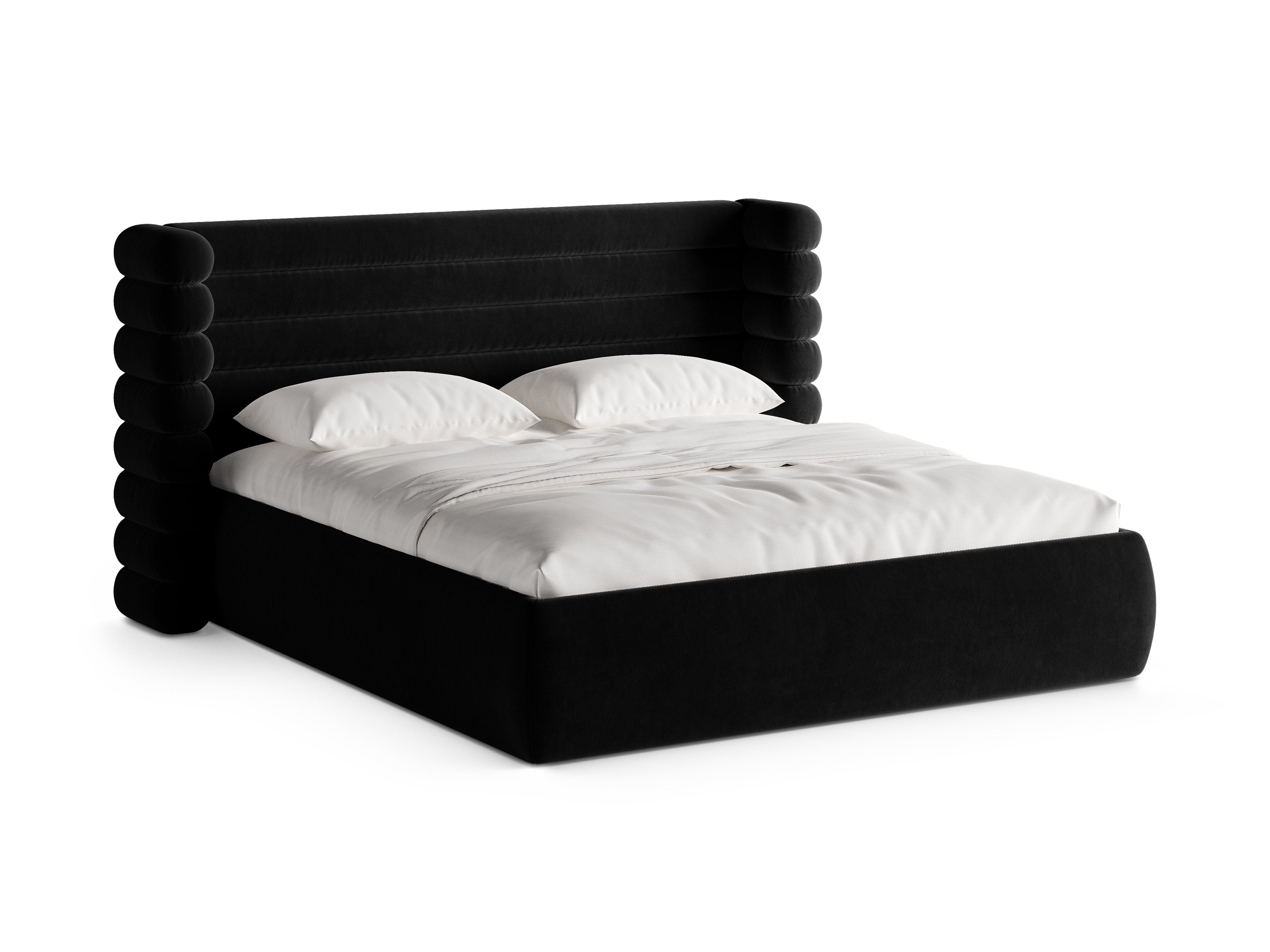 MOUNT black velvet bed