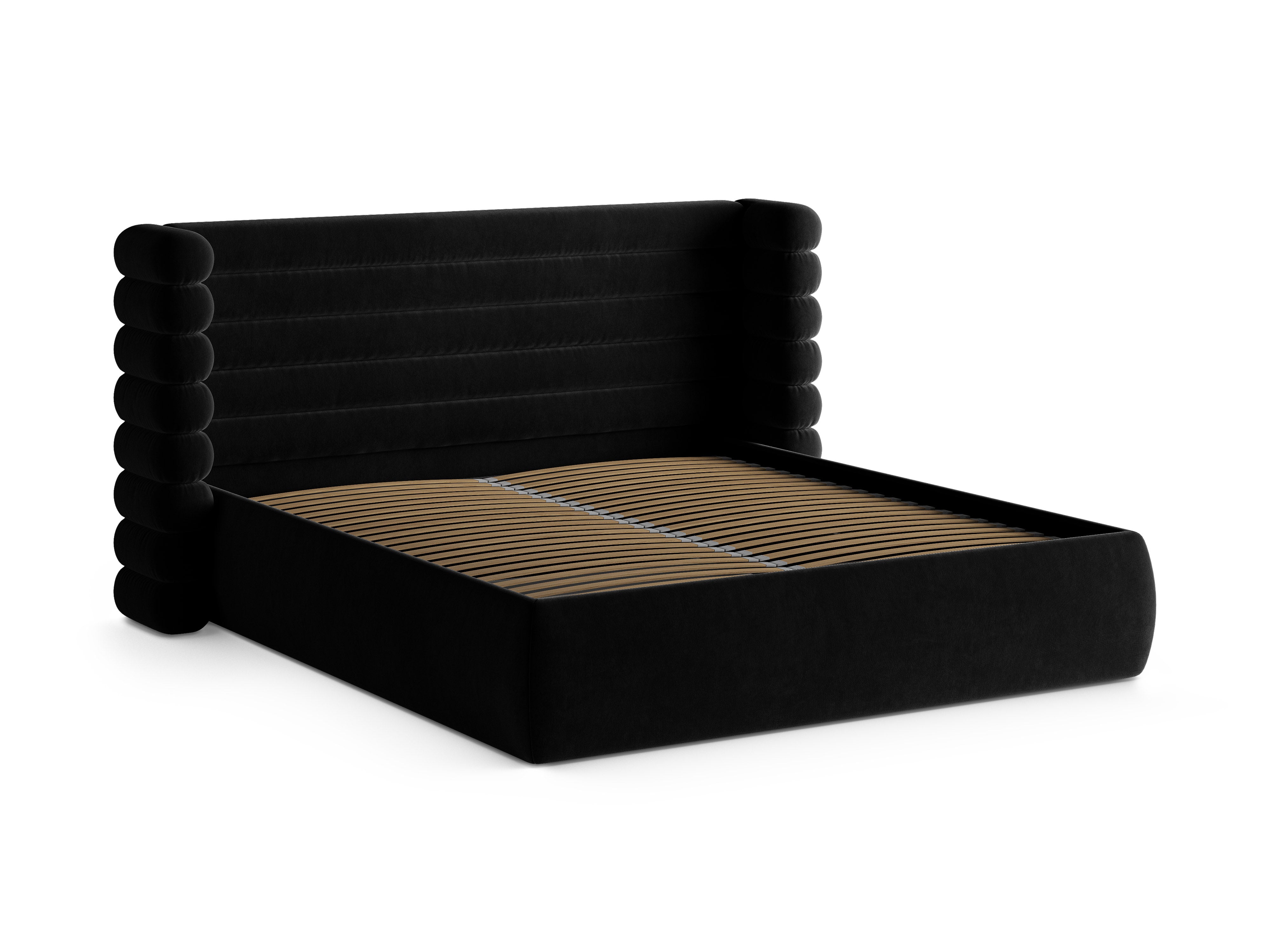 MOUNT black velvet bed