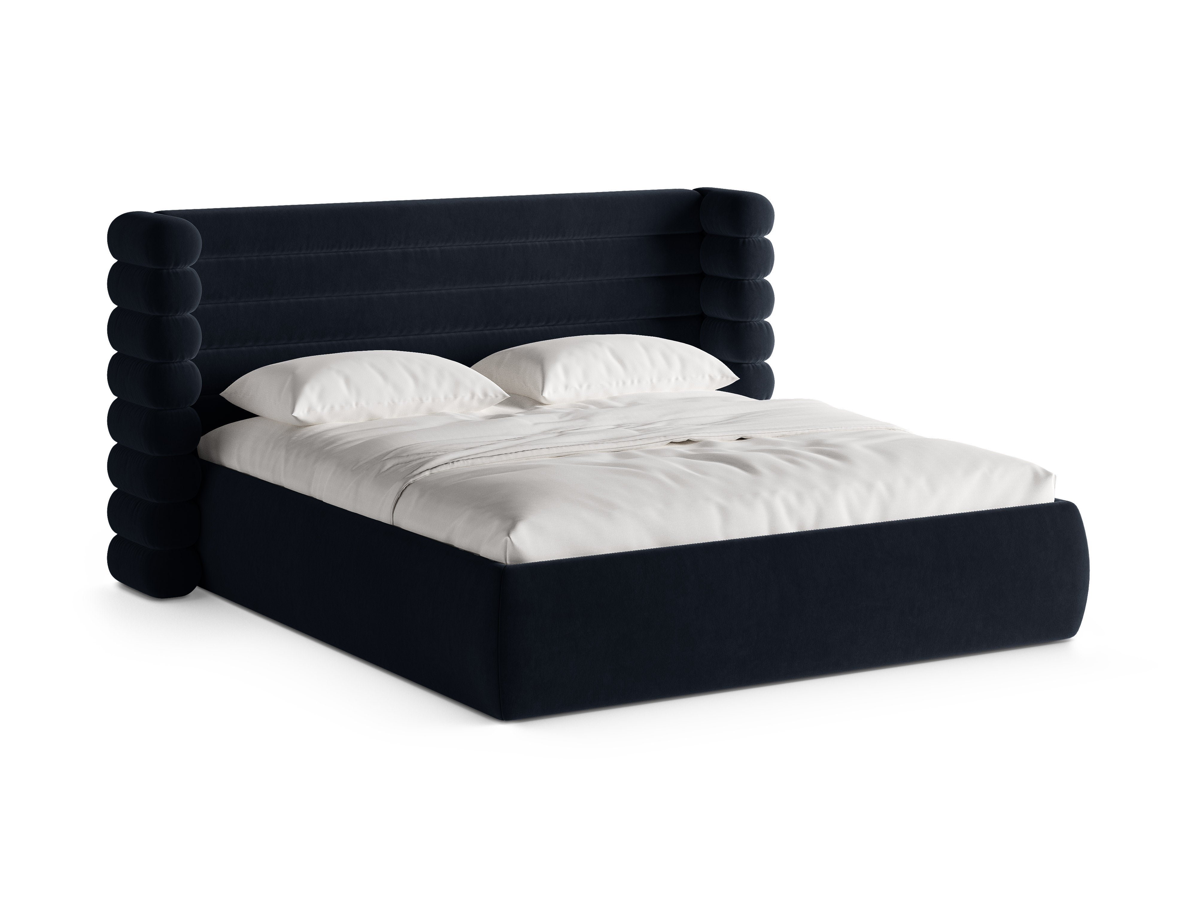 Fluwelen bed MOUNT koninklijk blauw