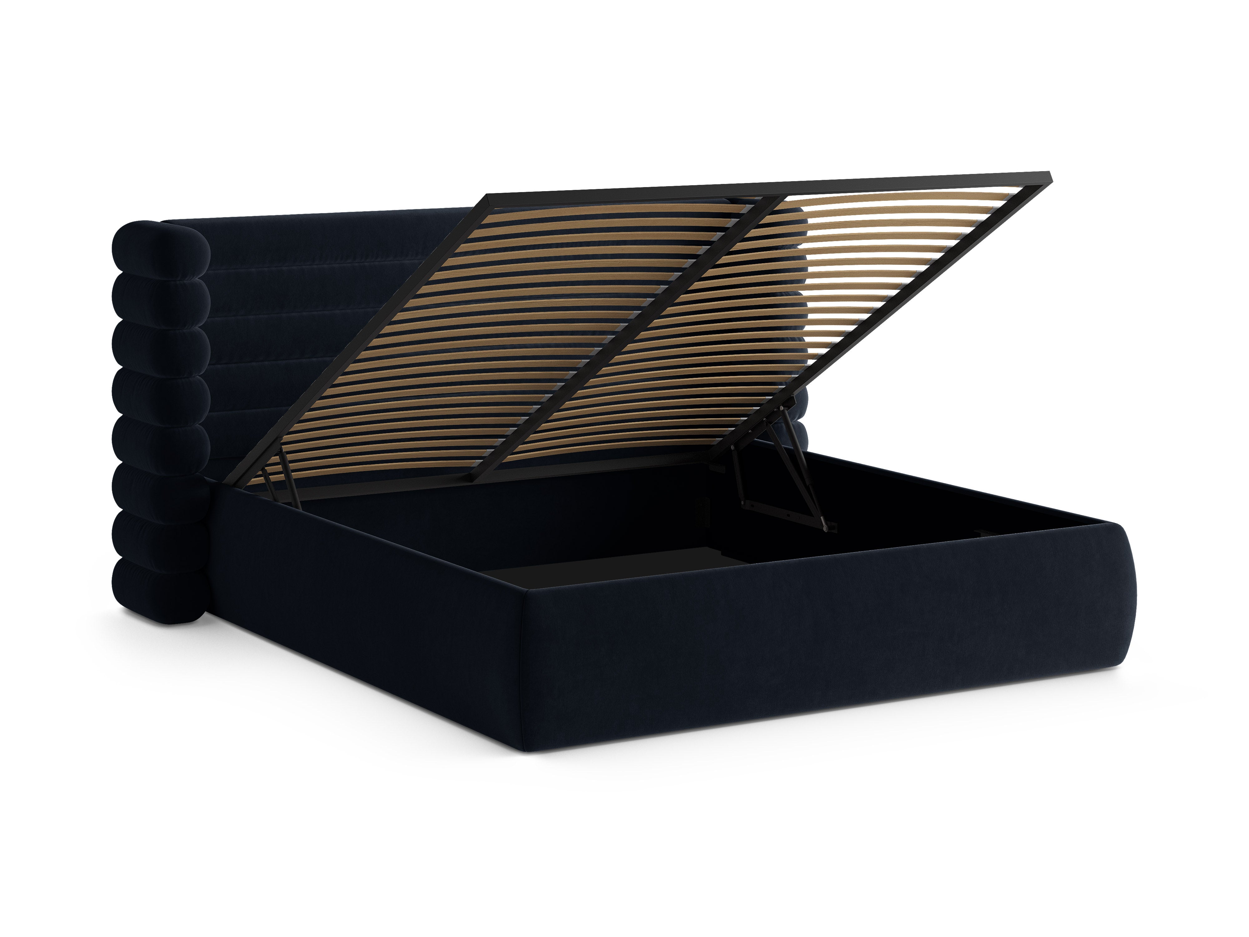 Fluwelen bed MOUNT koninklijk blauw