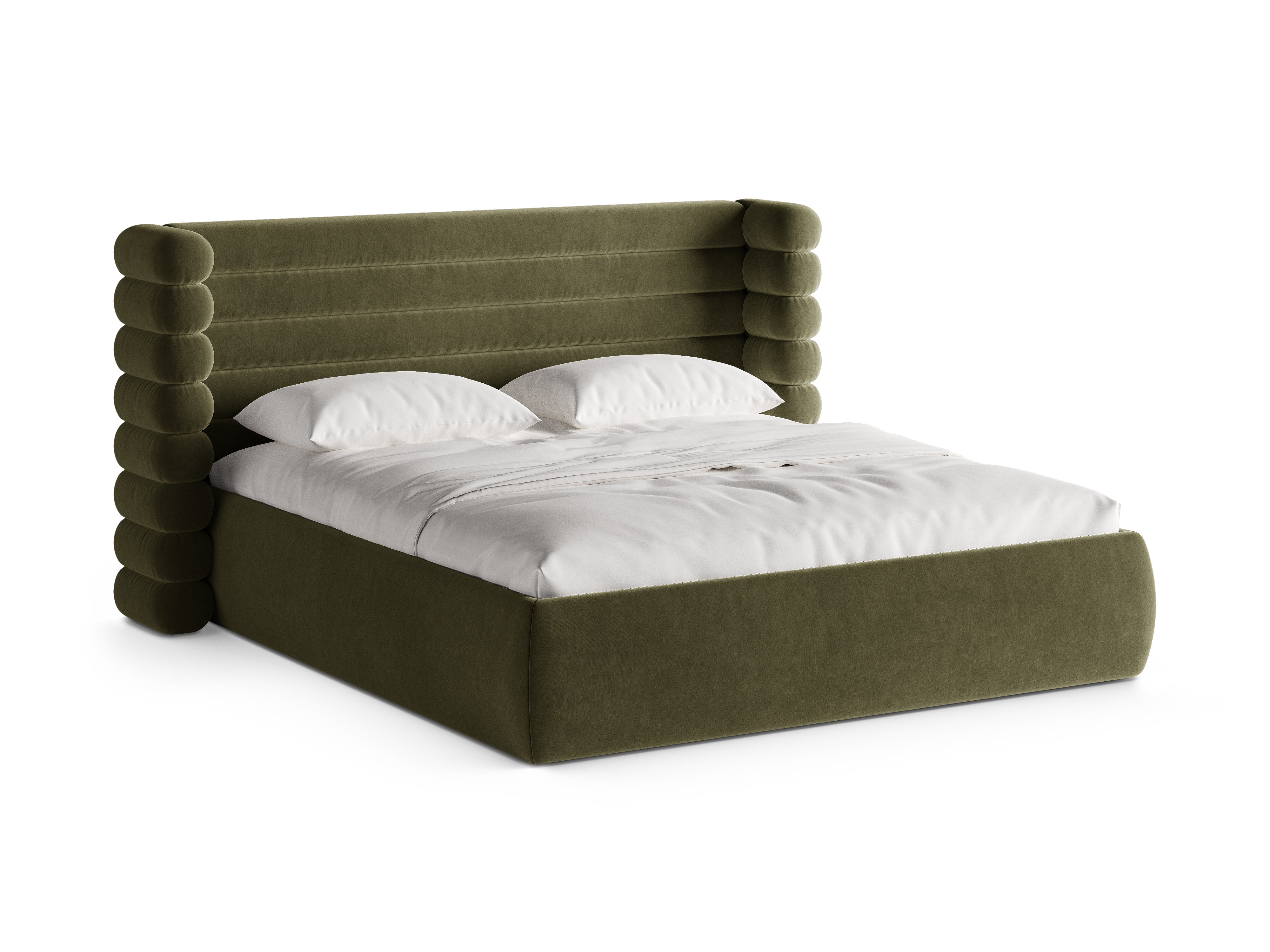 Velvet bed MOUNT groen