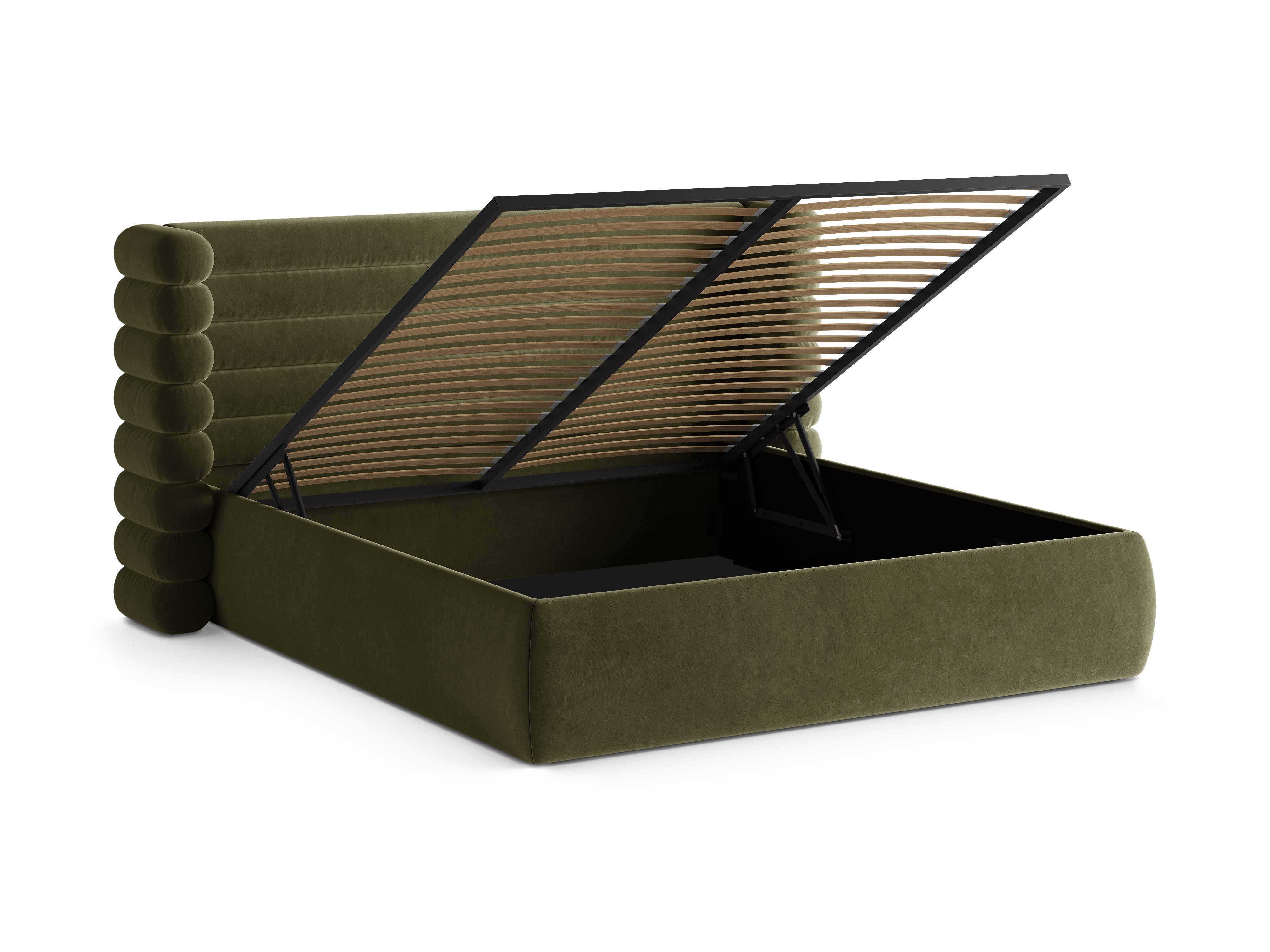 Velvet bed MOUNT groen