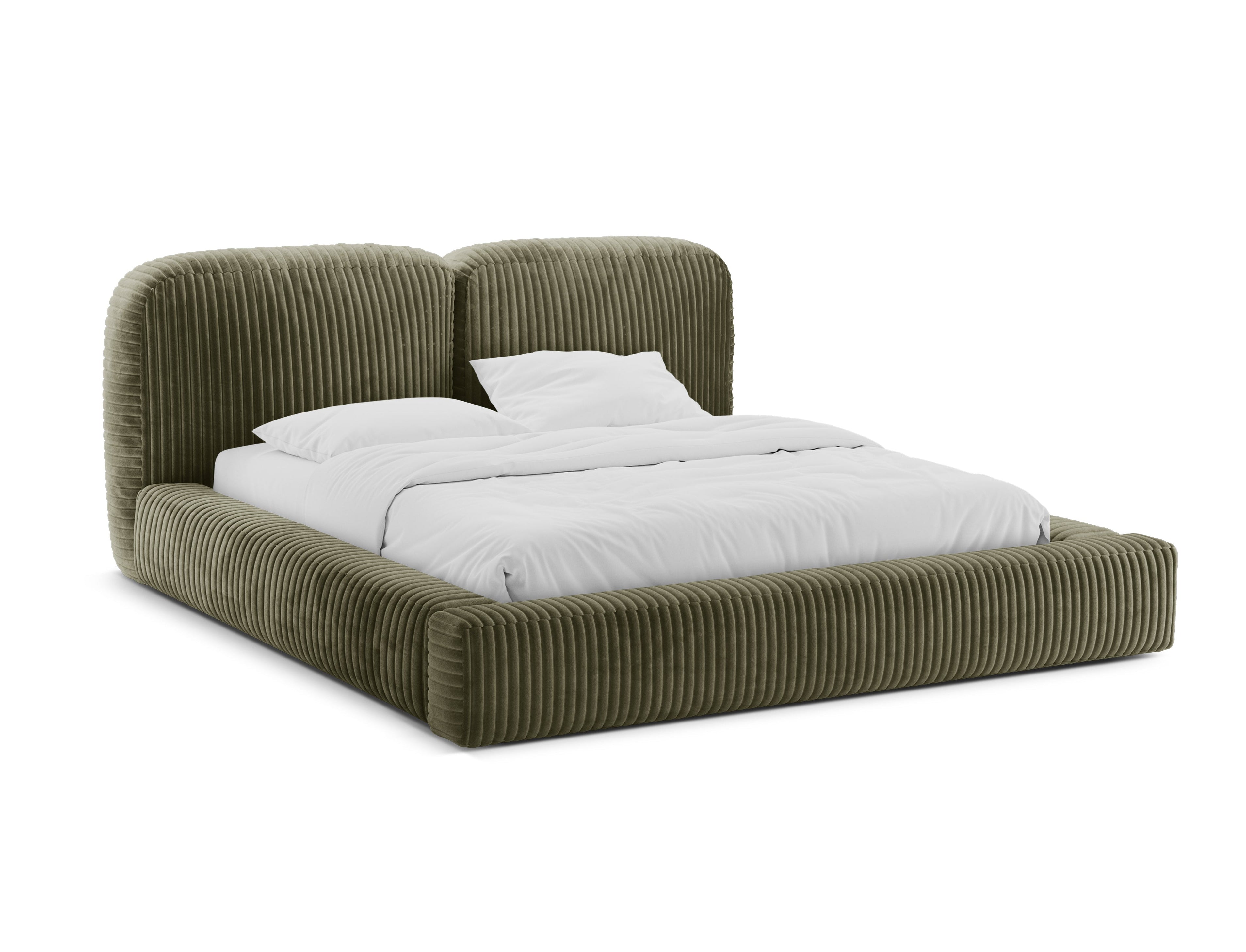 MARTINA Bed Green Moss Corduroy
