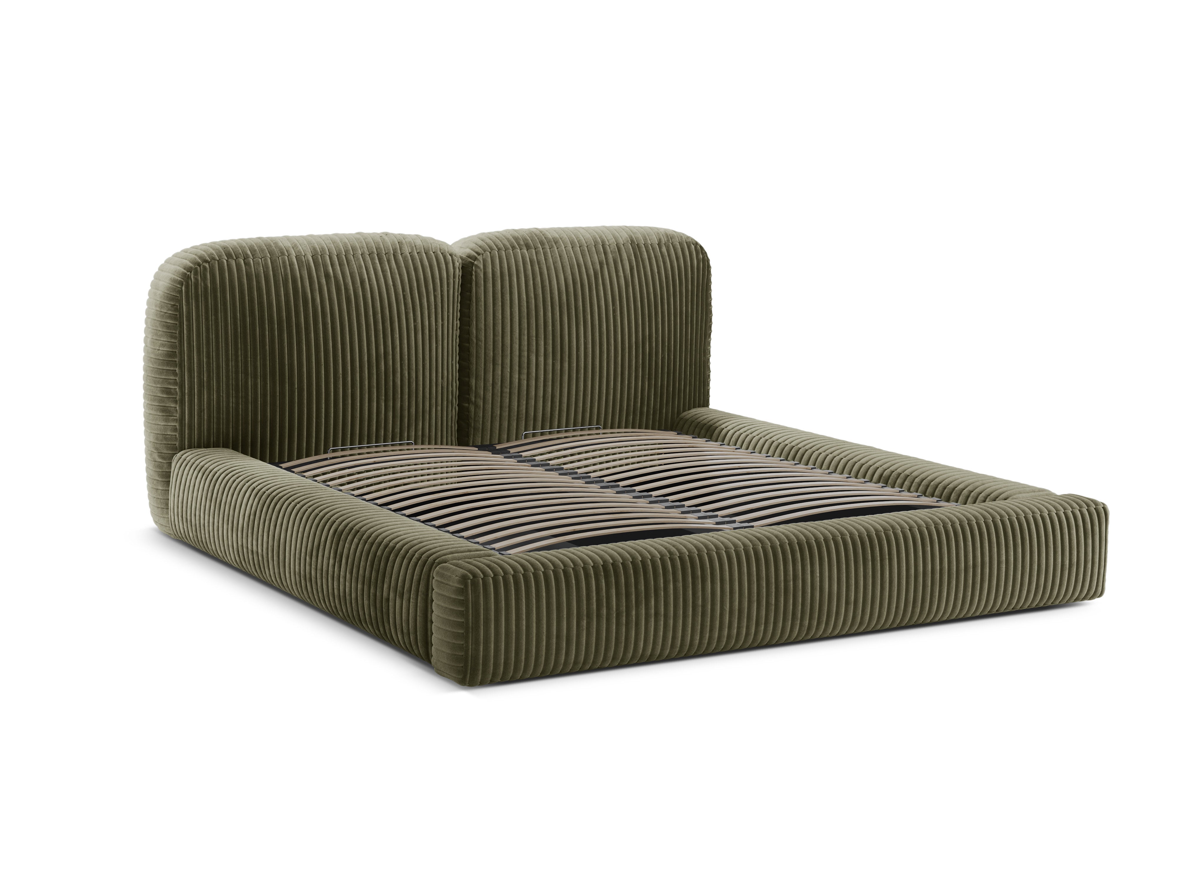 MARTINA Bed Green Moss Corduroy