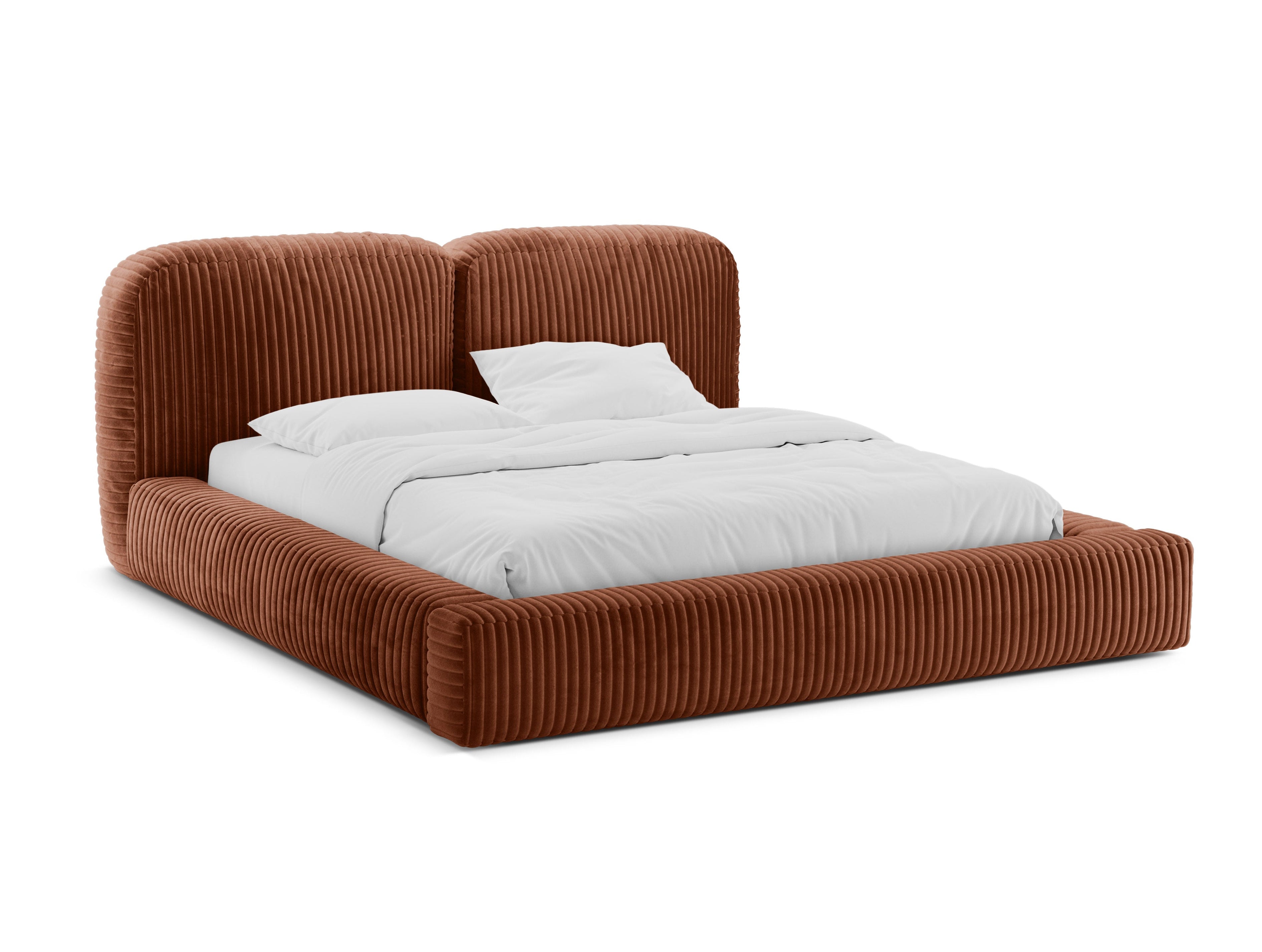 Bed MARTINA baksteen ribstof