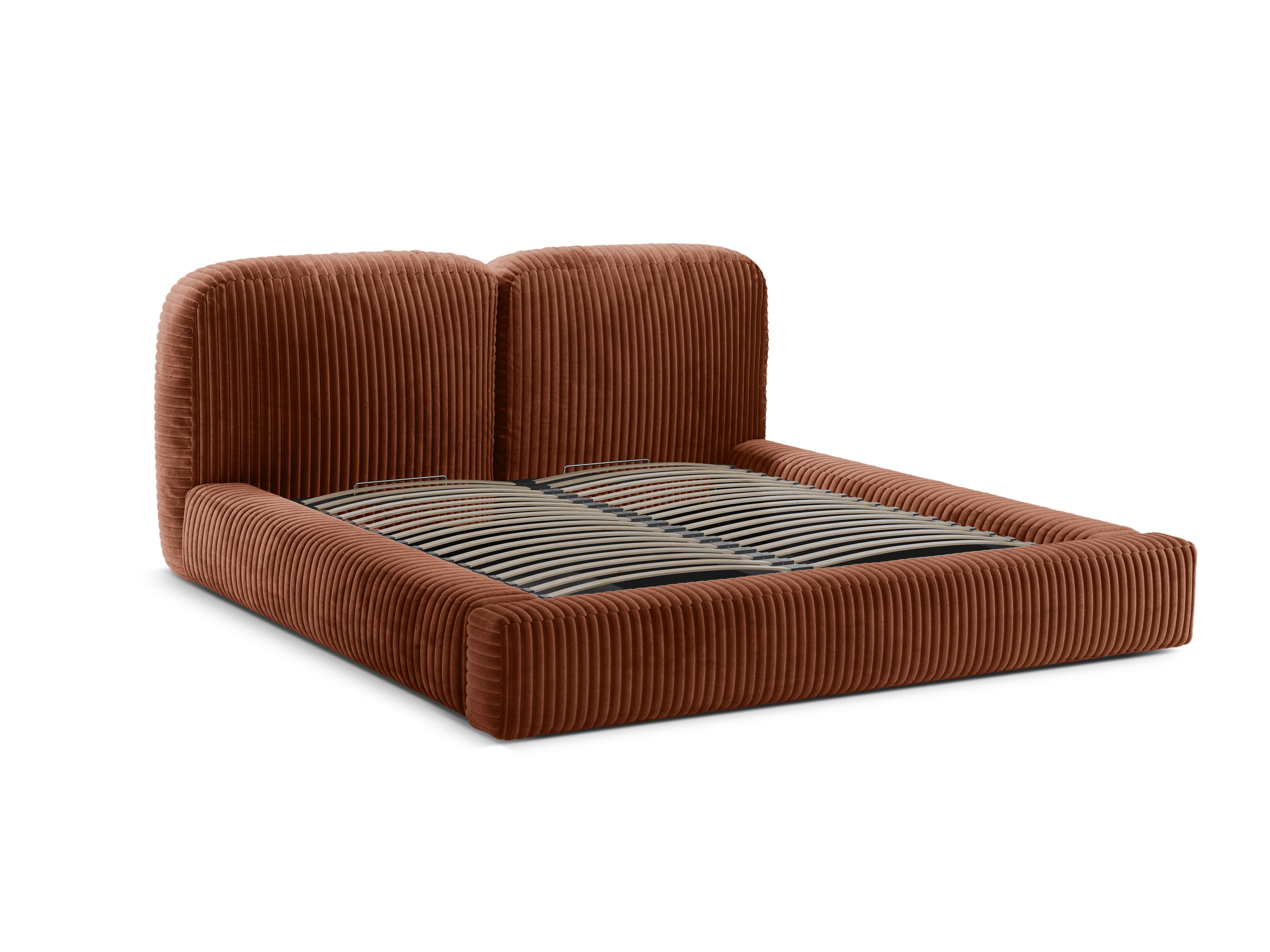 Bed MARTINA baksteen ribstof
